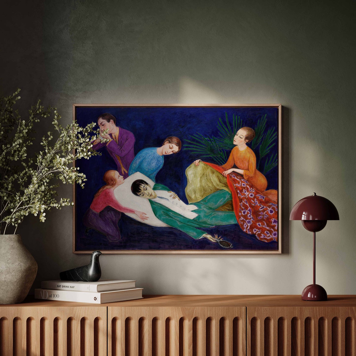 Exklusiv inramad canvastavla i stort format. Den döende Dandyn av Nils Dardel.
