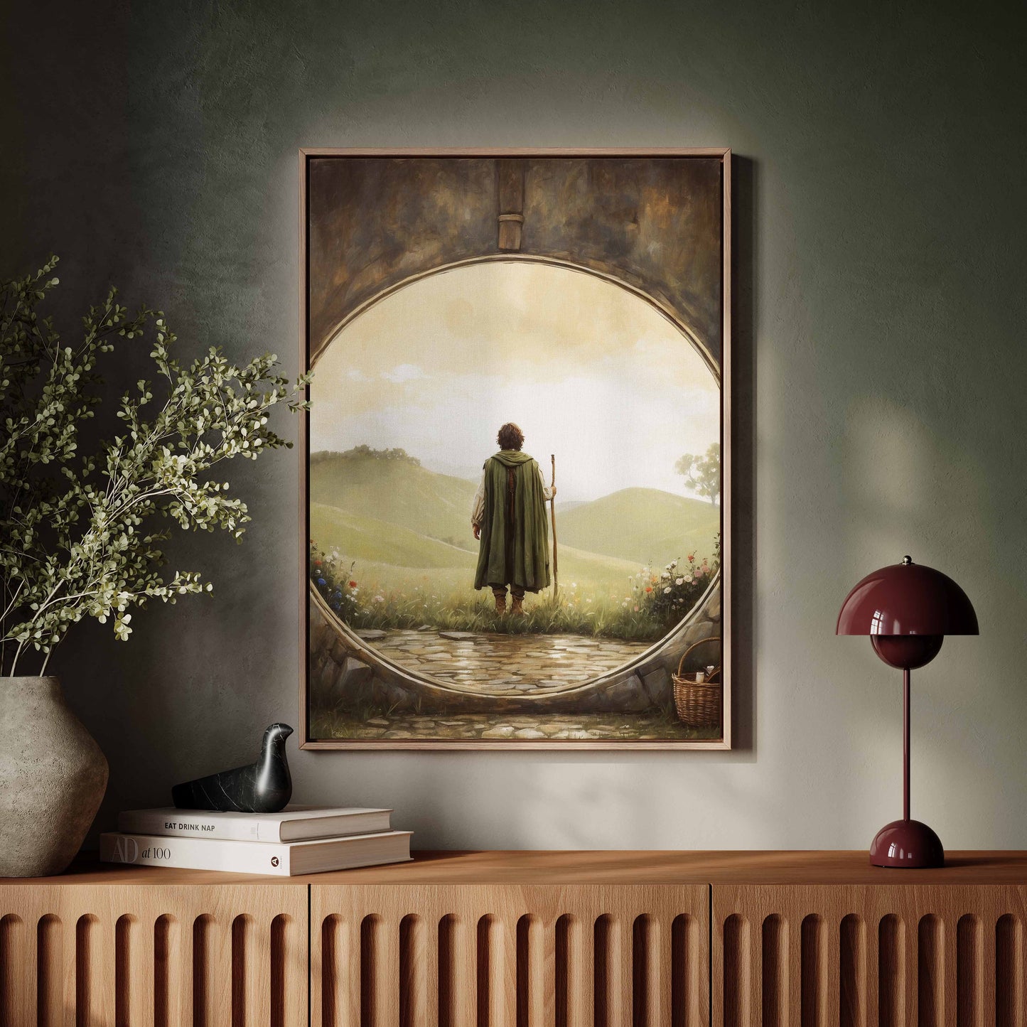 Exklusiv inramad canvastavla i stort format. Sagan om Ringen inspirerat fantasymotiv.