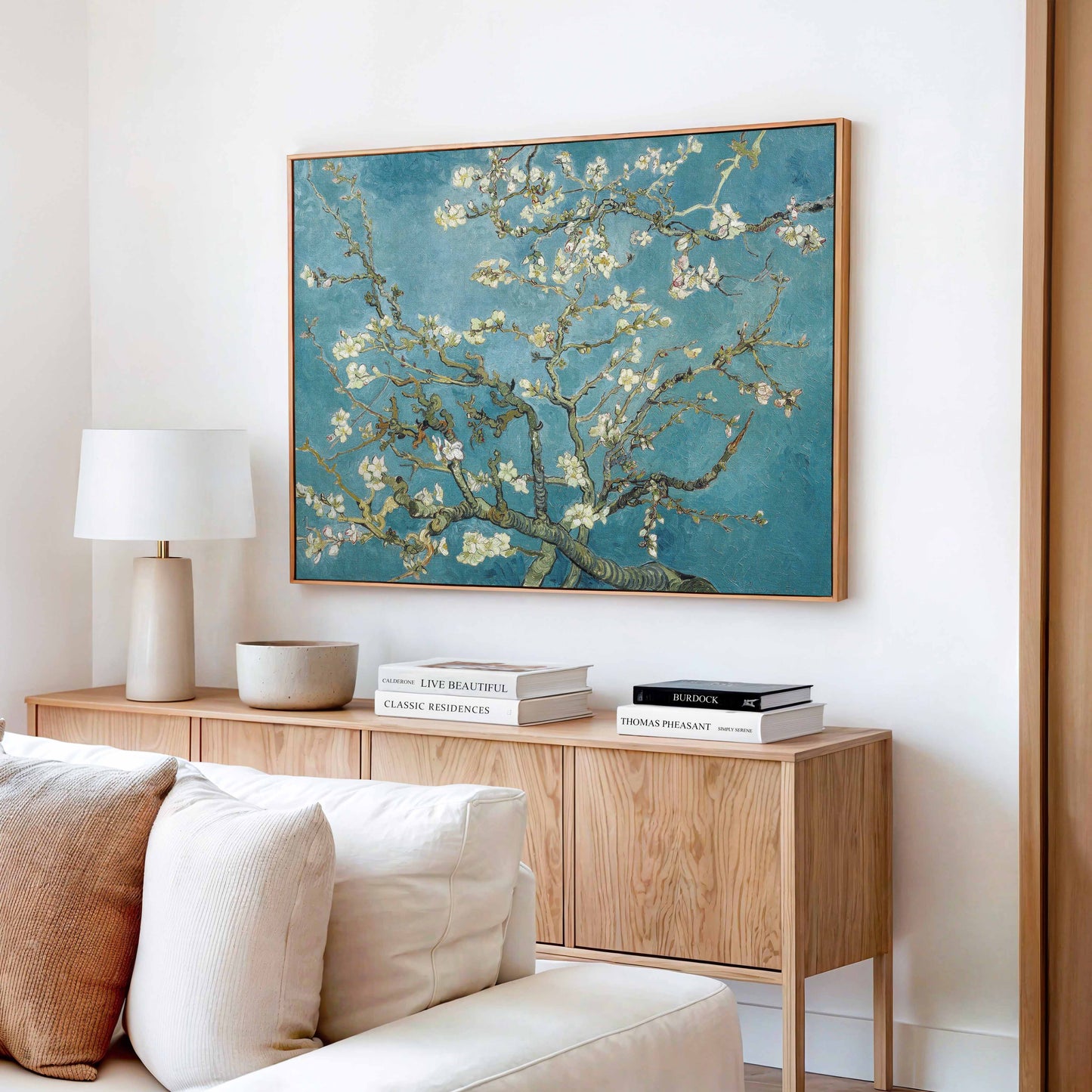Exklusiv inramad canvastavla i stort format. Almond blossom av Vincent van Gogh.