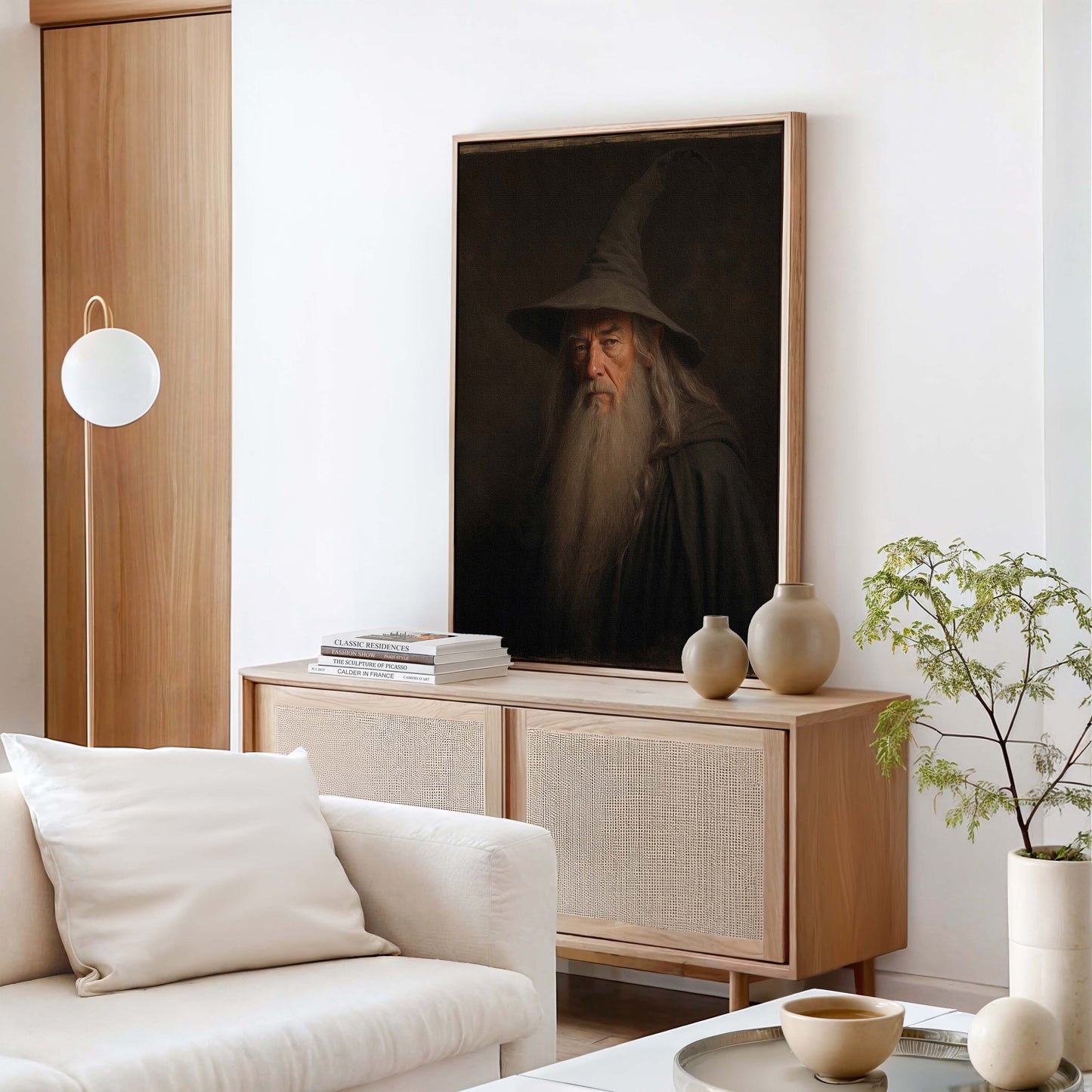 Exklusiv inramad canvastavla i stort format. Sagan om Ringen inspirerat porträtt i fantasymotiv.