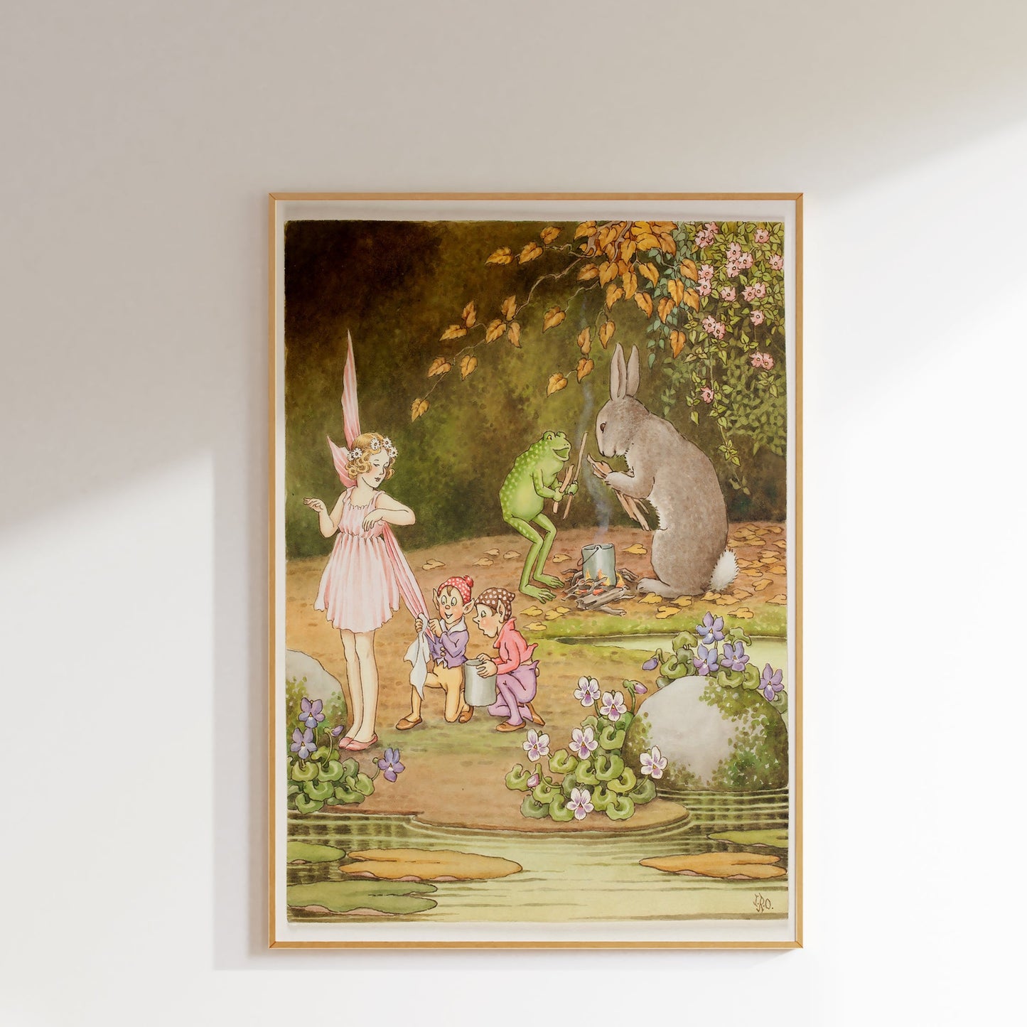 Poster, vintage illustration av älva och andra magiska varelser.