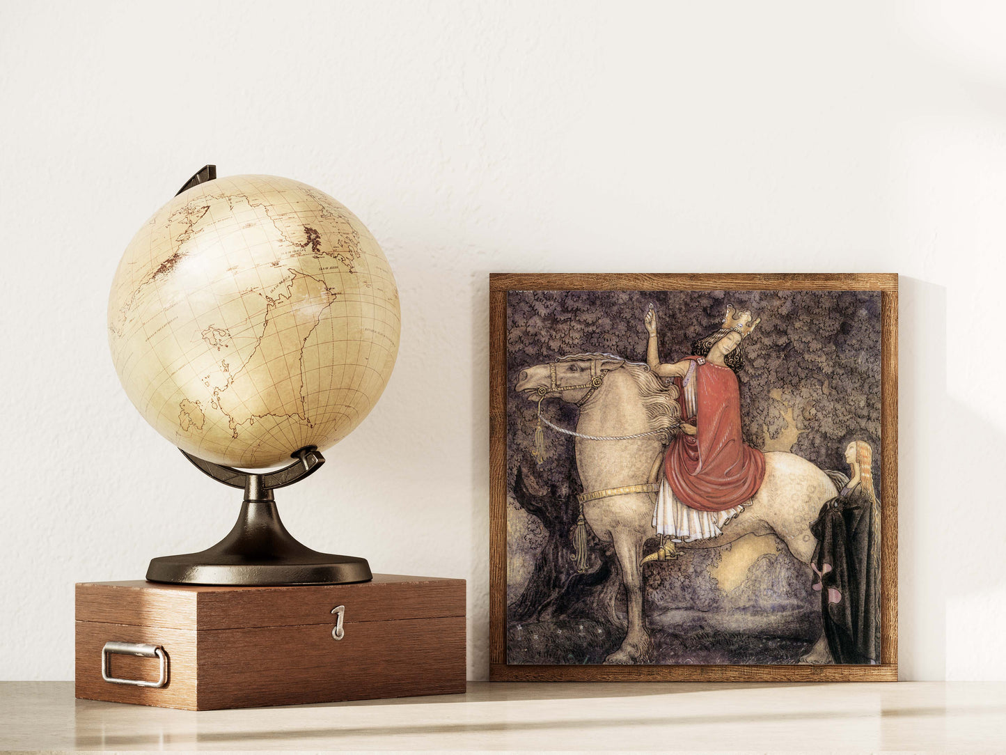 John Bauer poster, riddare och prinsessa.