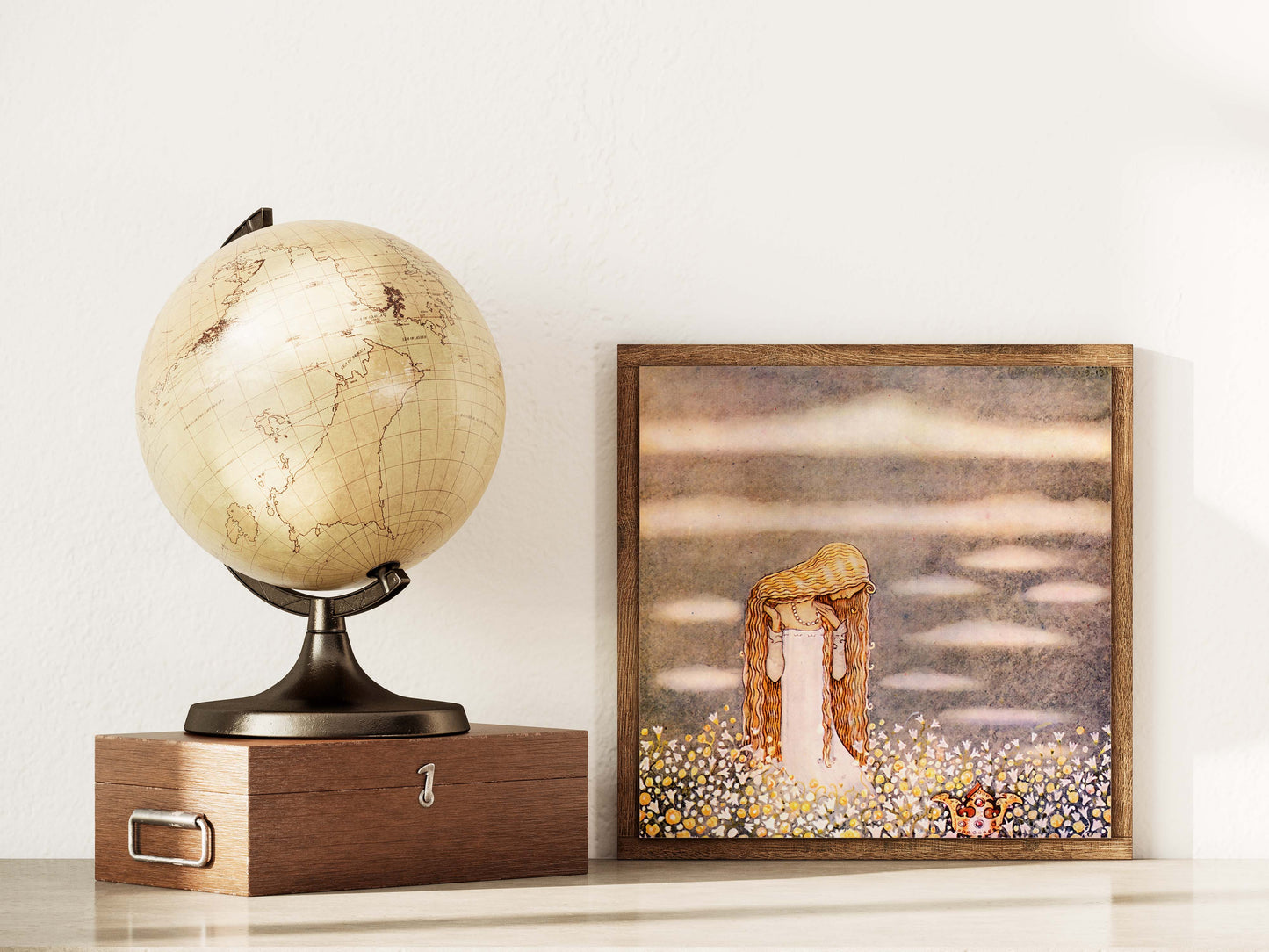 John Bauer poster, Tuvstarr bland blommor.