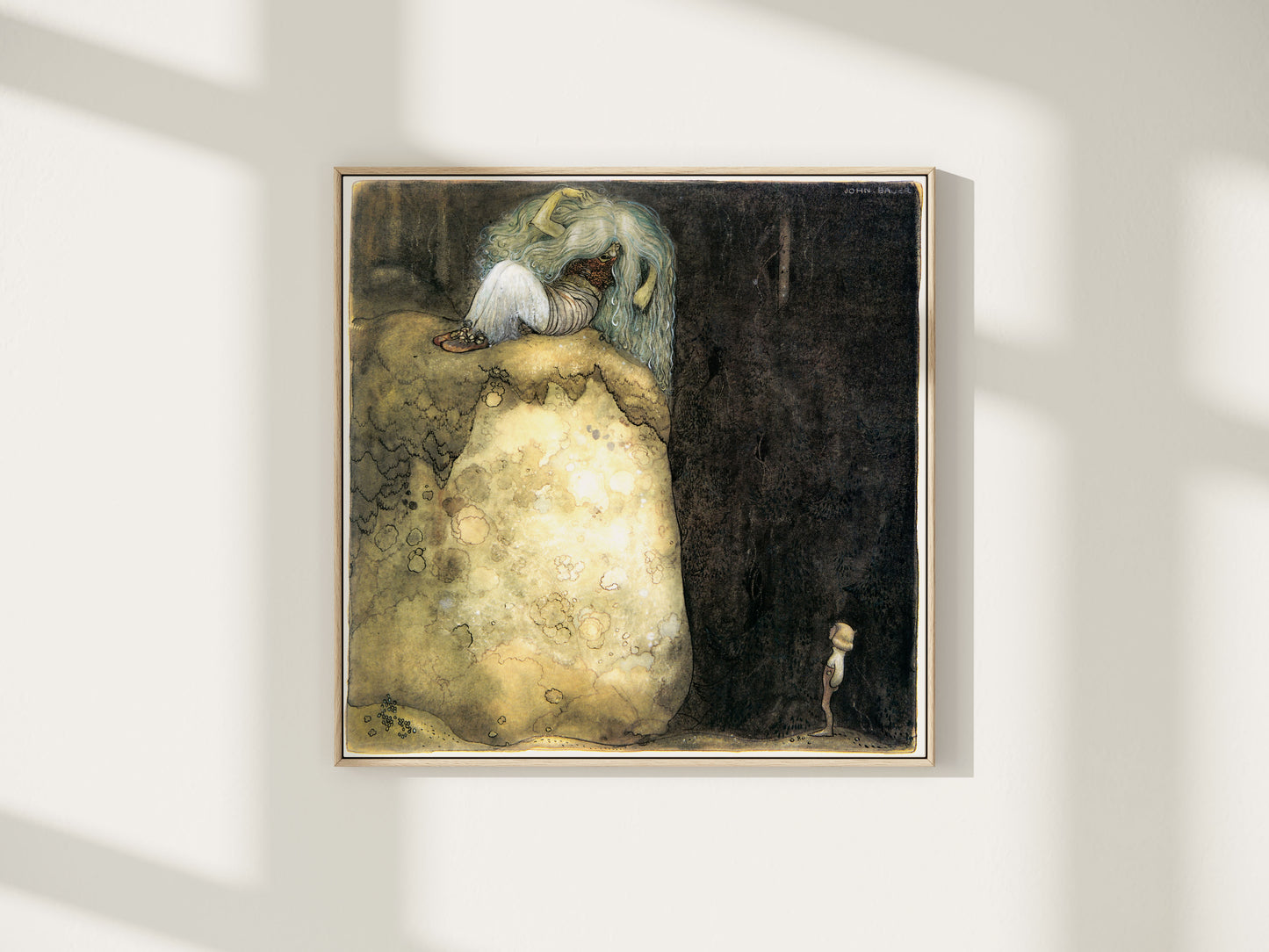 Vintage poster, pojke och trollmor av John Bauer.