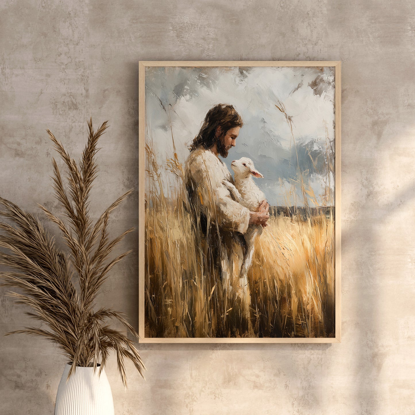 Jesus hittar det bortsprungna lammet Poster. Herren är min herde.