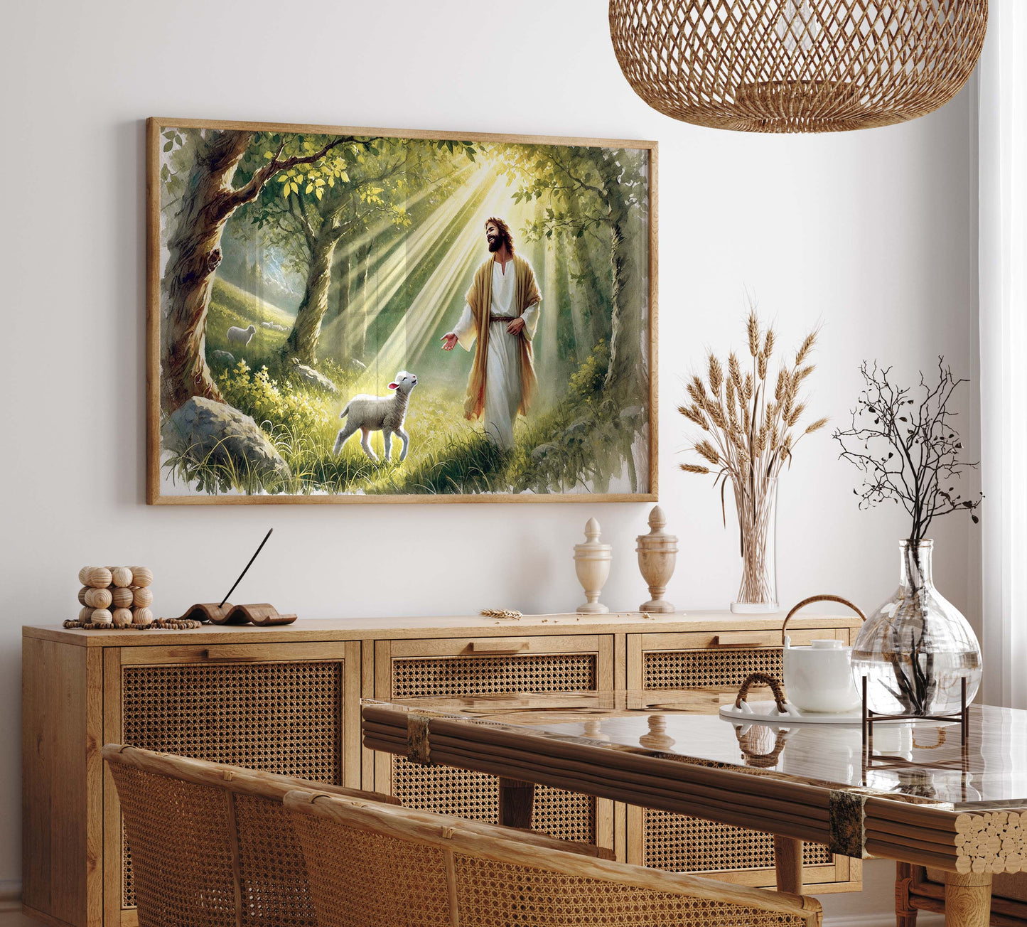 Jesus hittar det bortsprungna lammet poster.