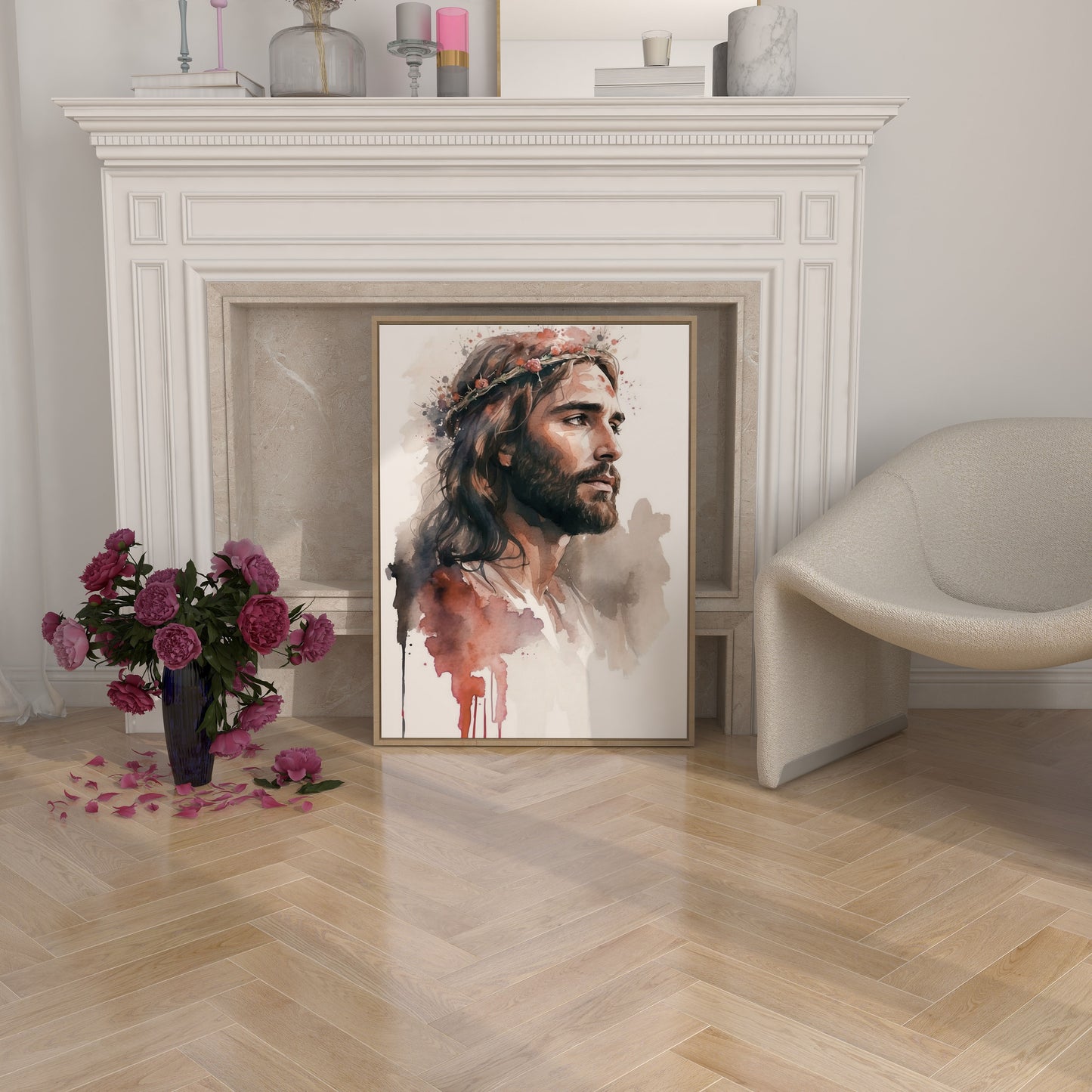 Kristen poster, Jesus med törnekrona.