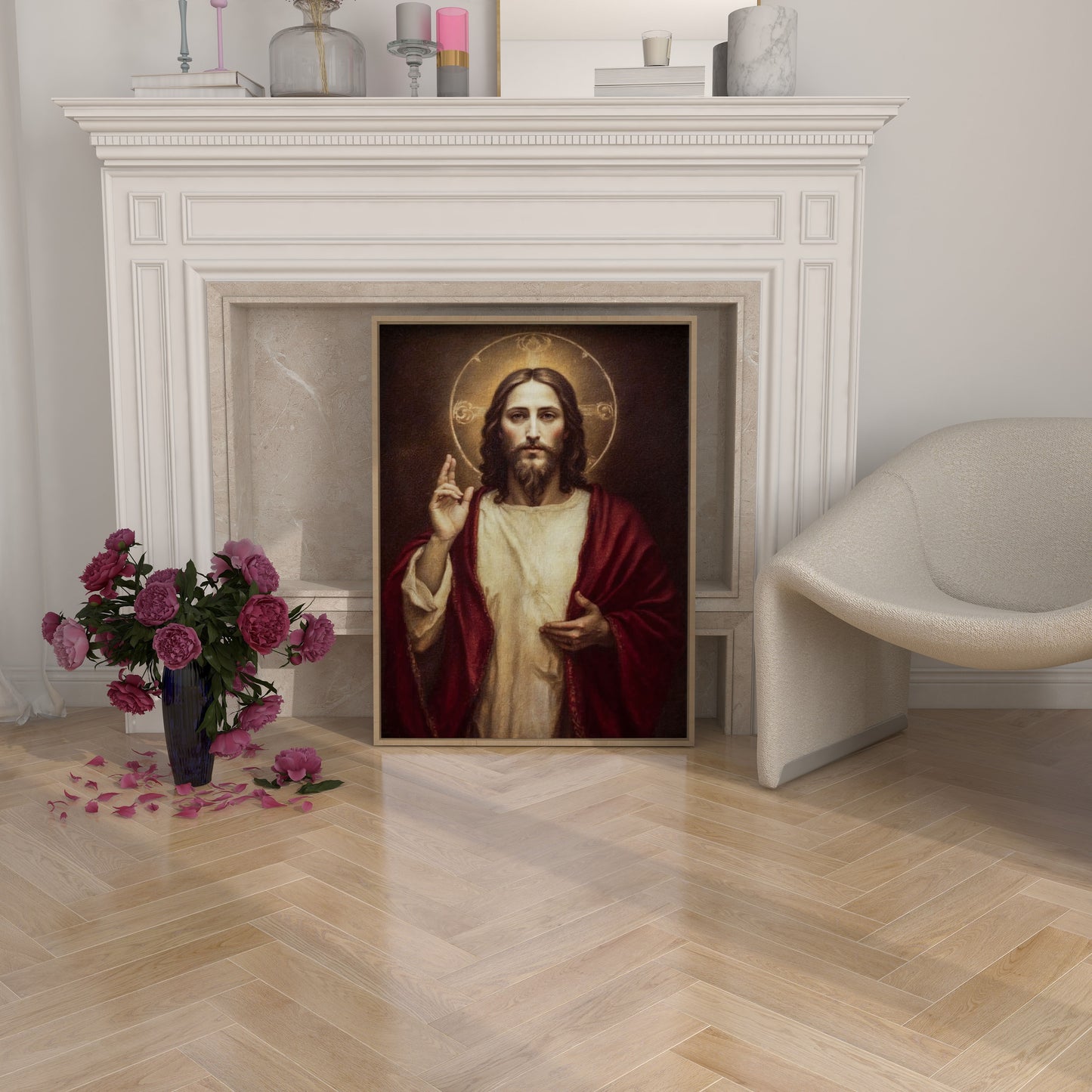 Katolskt porträtt av Jesus.