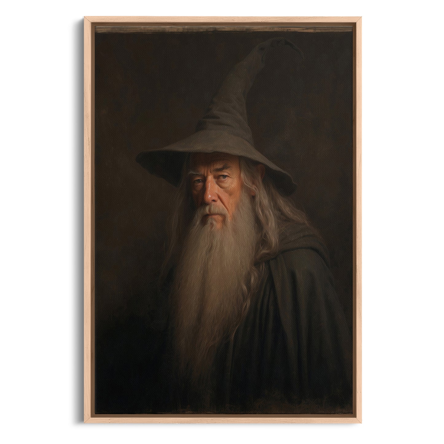 Exklusiv inramad canvastavla i stort format. Sagan om Ringen inspirerat porträtt i fantasymotiv.