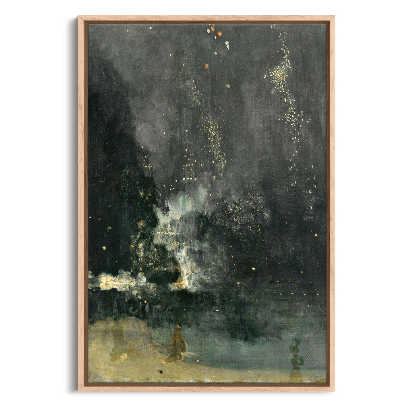 Exklusiv inramad canvastavla i stort format. The Falling Rocket av James McNeil Whistler.