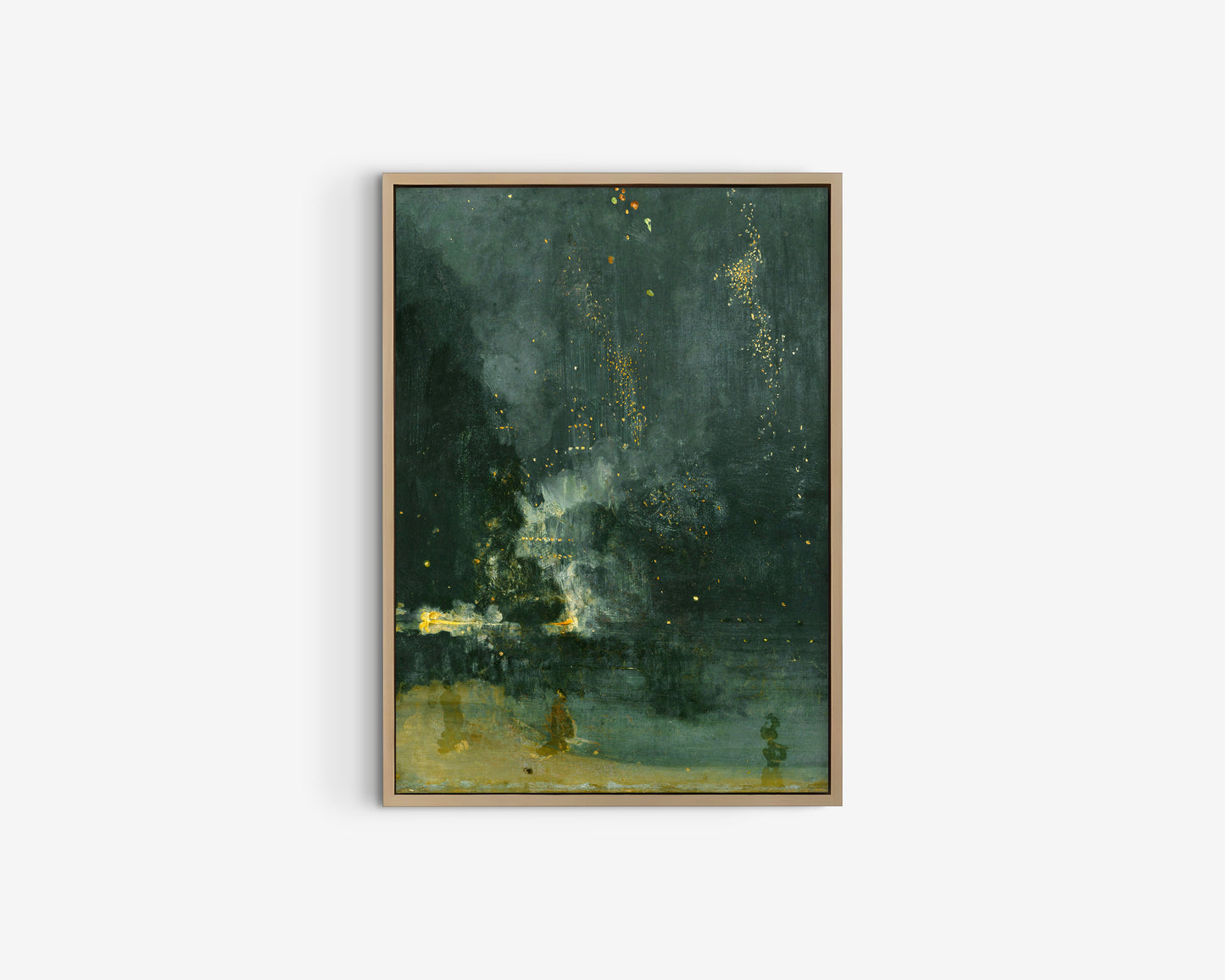 The Falling Rocket av James McNeil Whistler i fina gröna toner.