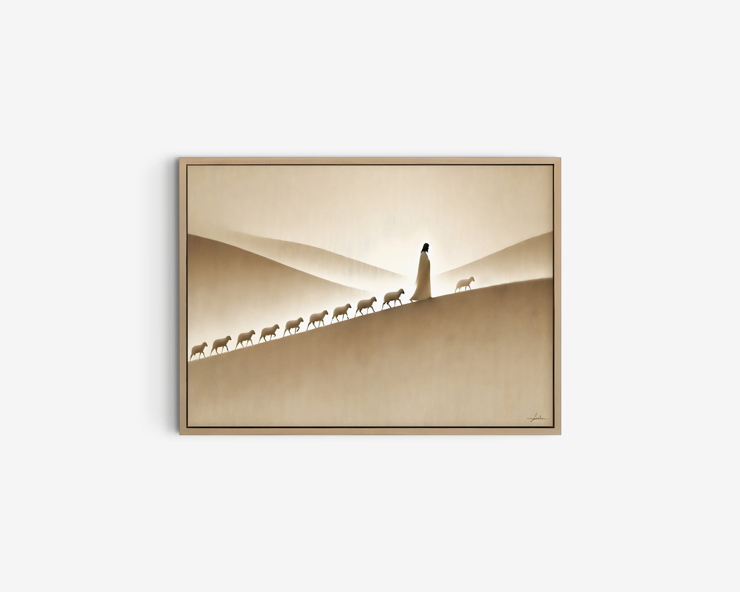 Herren är min herde, minimalistisk kristen poster.