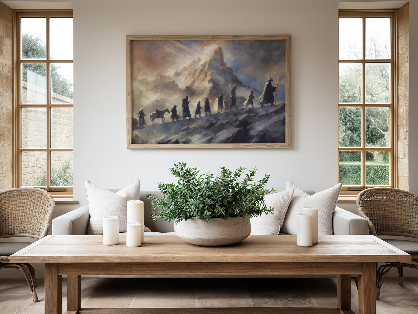 Sagan om Ringen inspirerad målning.