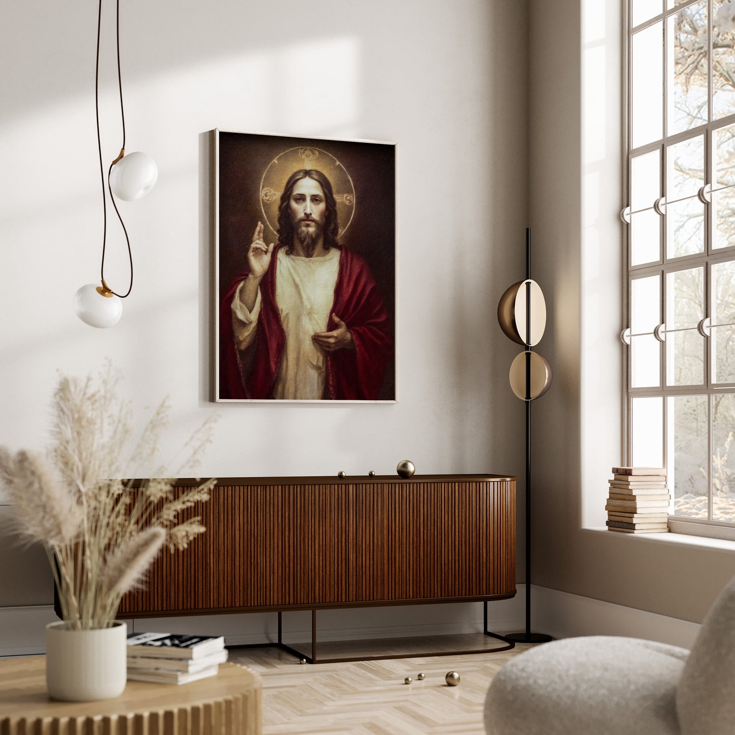 Katolskt porträtt av Jesus.