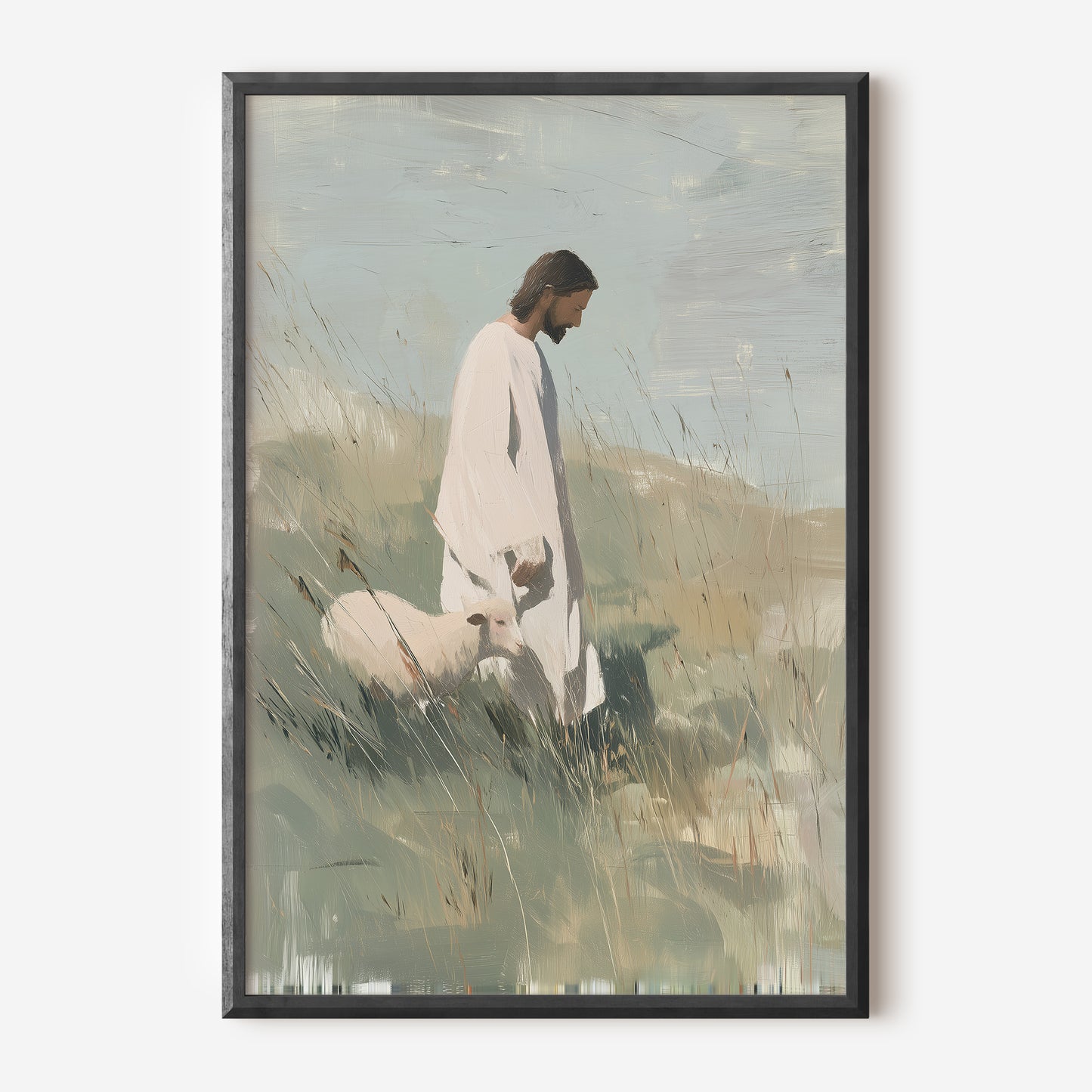Jesus den goda herden Poster i modern stil.