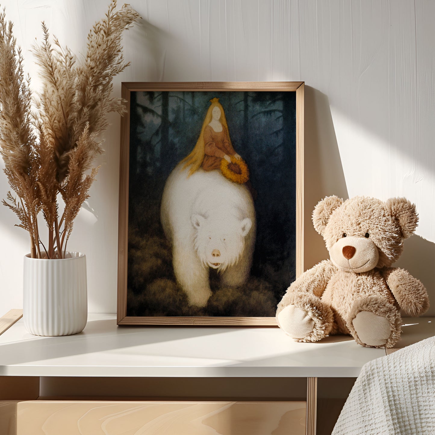 Poster, prinsessa och björn av Theodor Kittelsen.