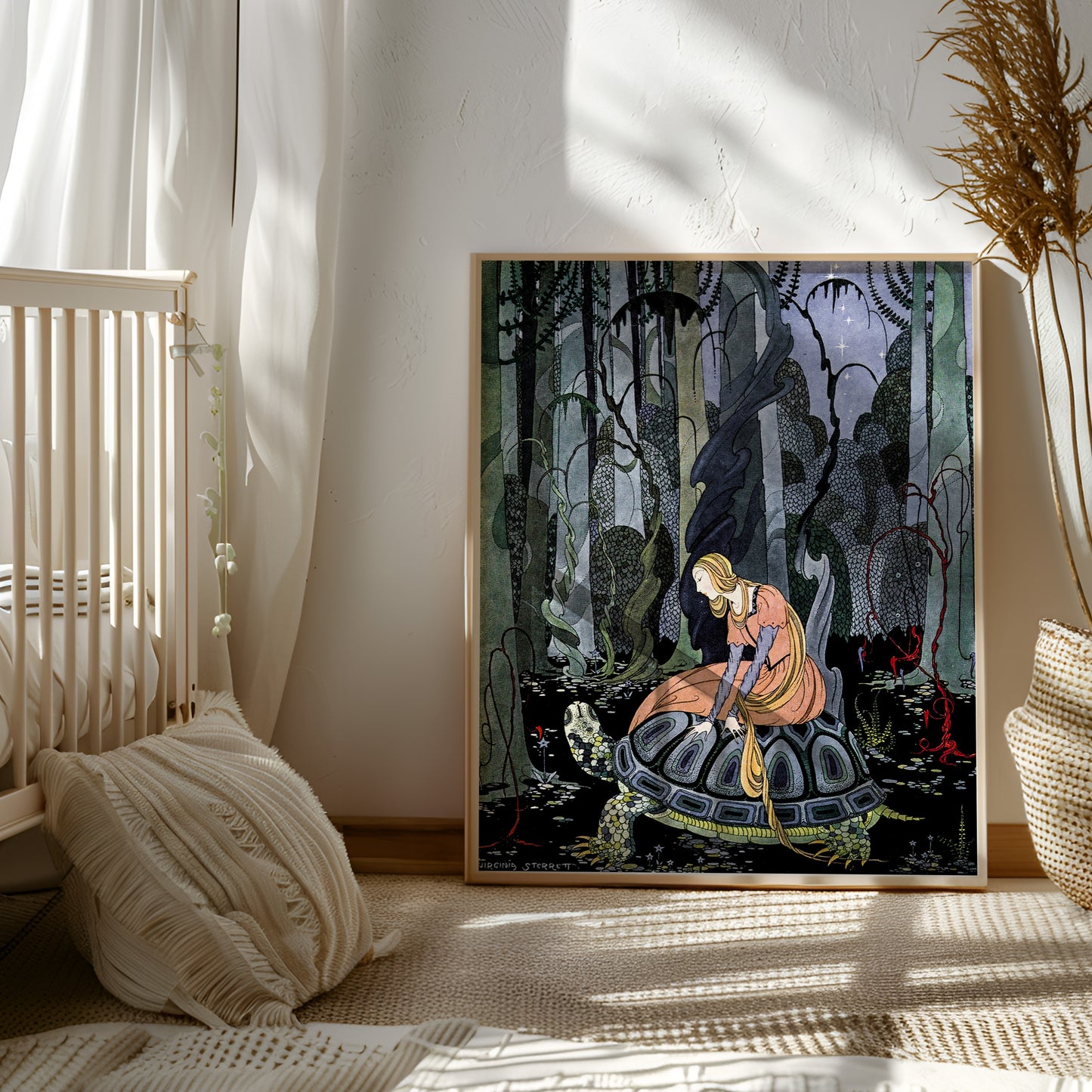 Poster, prinsessa och sköldpadda.