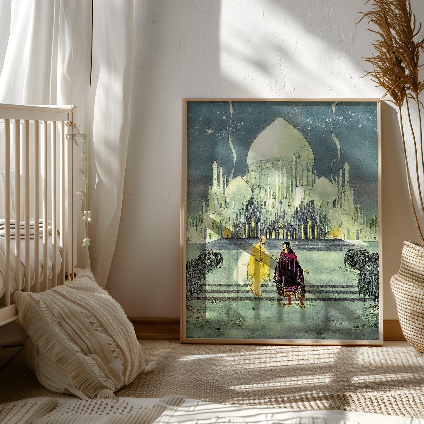 Magisk vintage poster för barnrummet, Taj Mahal.