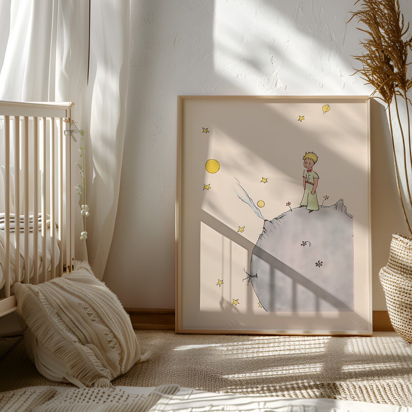 Den Lille Prinsen, retro illustration för barnrummet.