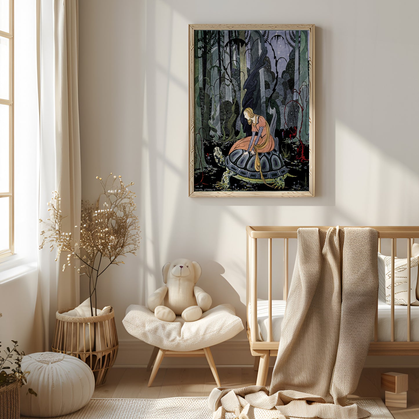 Poster, prinsessa och sköldpadda.