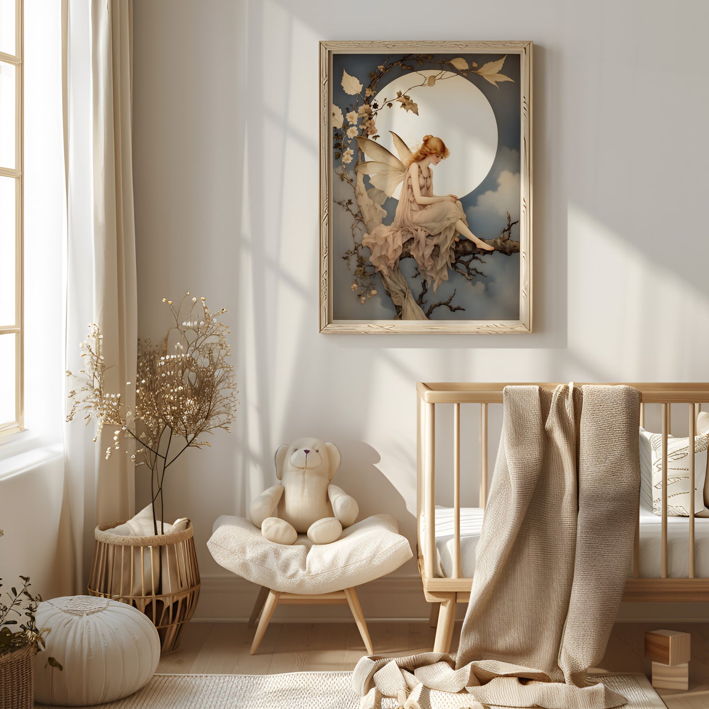 Poster, älva under fullmåne.