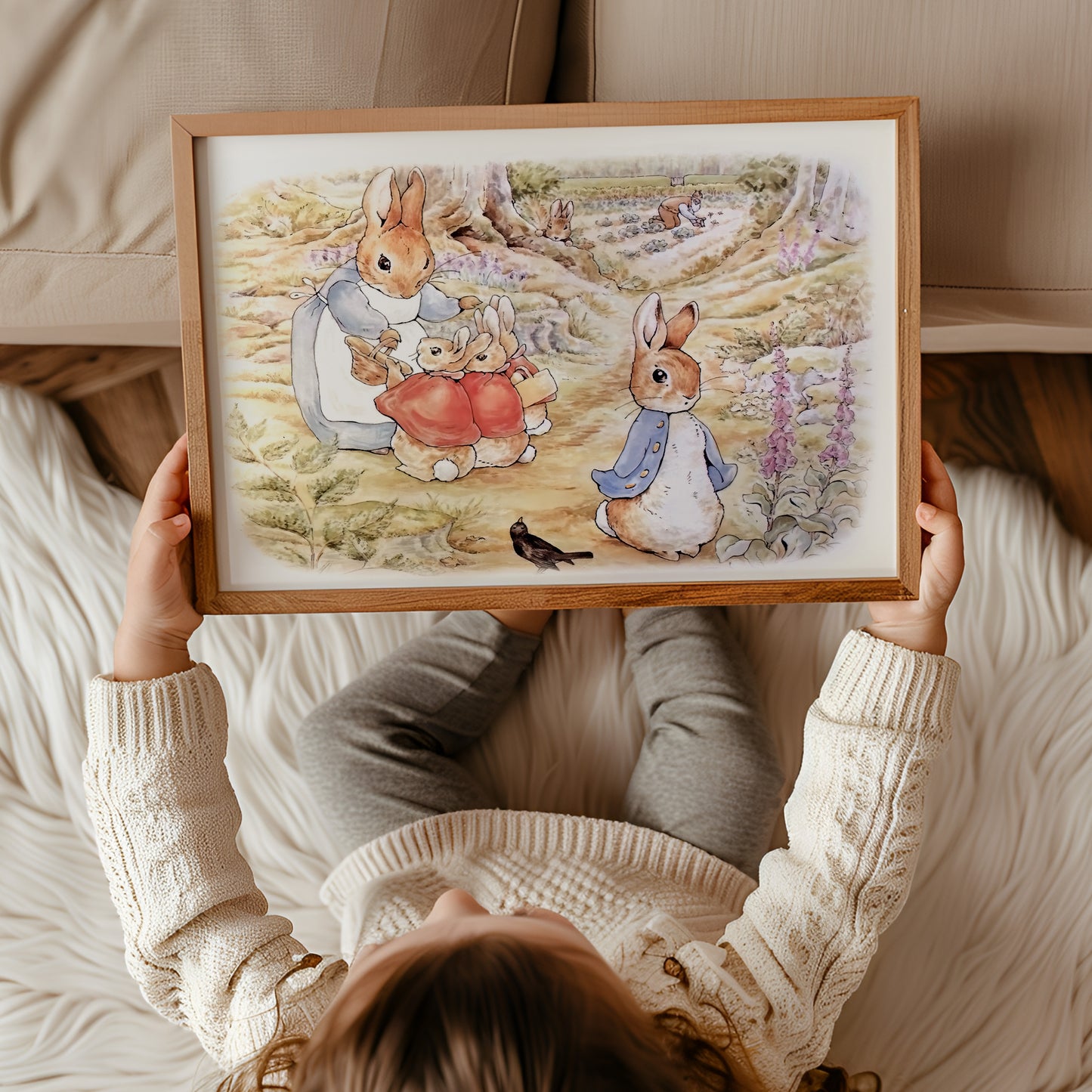 Beatrix Potter Peter Rabbit illustration.