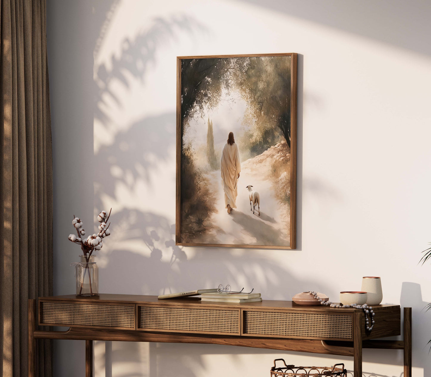 Herren är min herde, Jesus poster i vattenfärger.