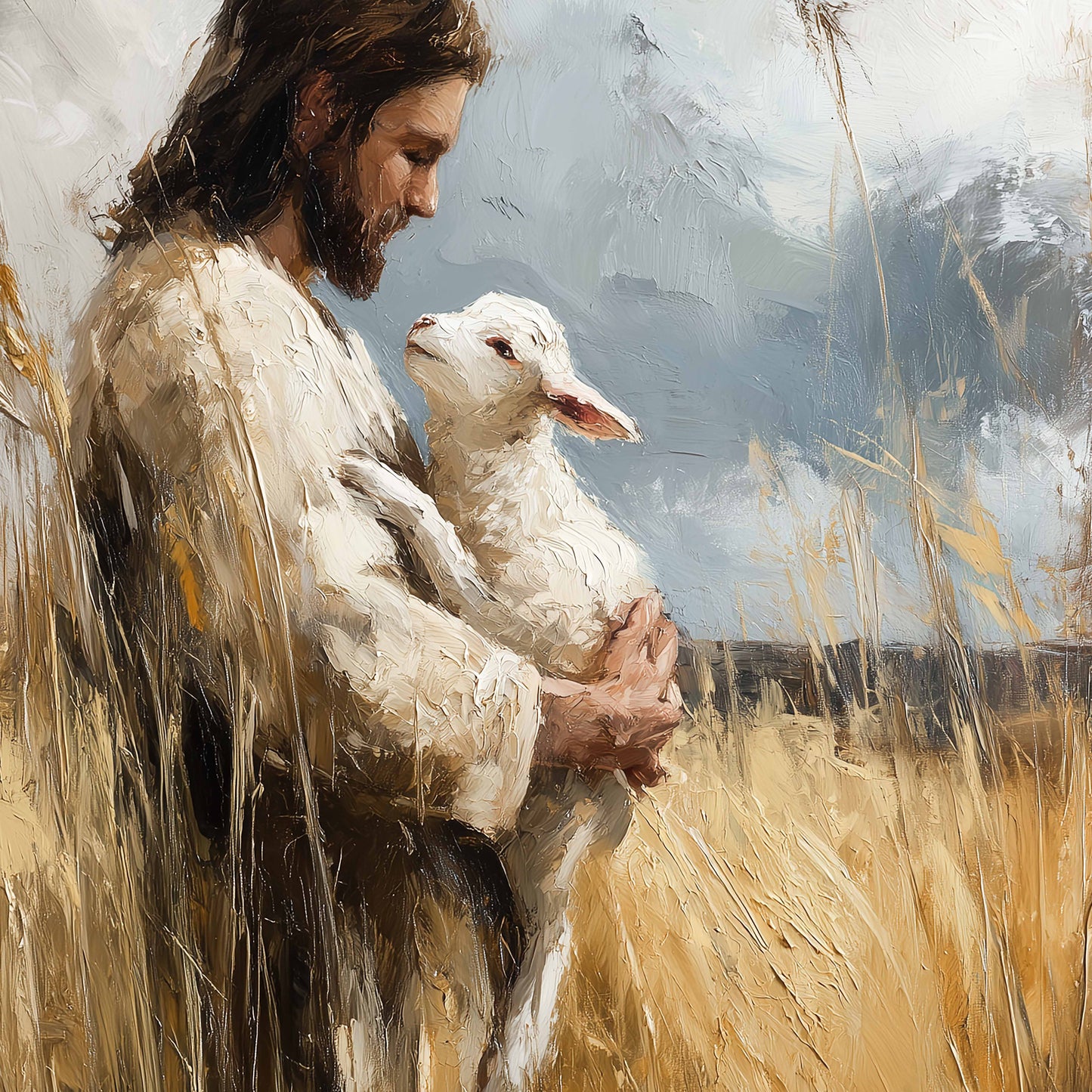 Jesus hittar det bortsprungna lammet Poster. Herren är min herde.