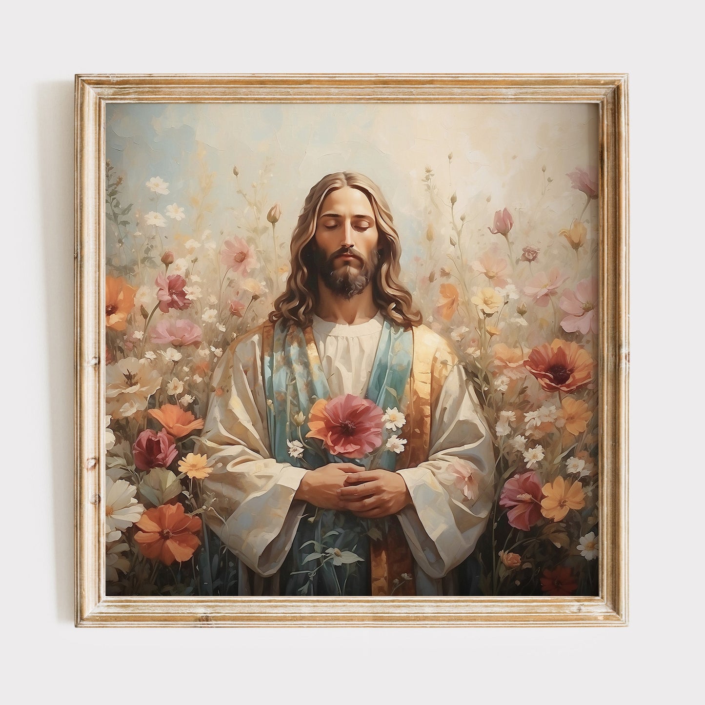 Jesus porträtt, modern kristen konst.