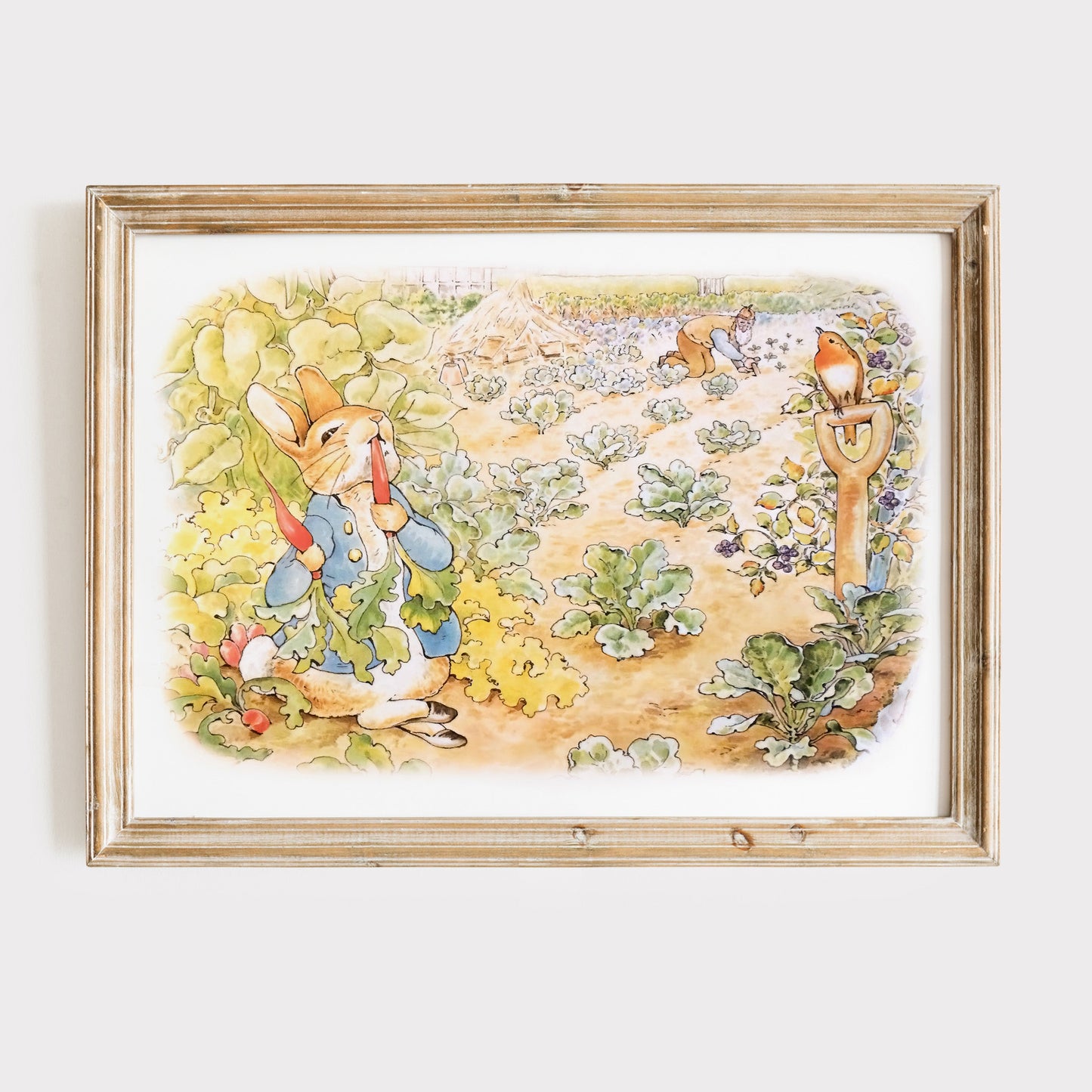 Peter Rabbit illustration för barnrummet.