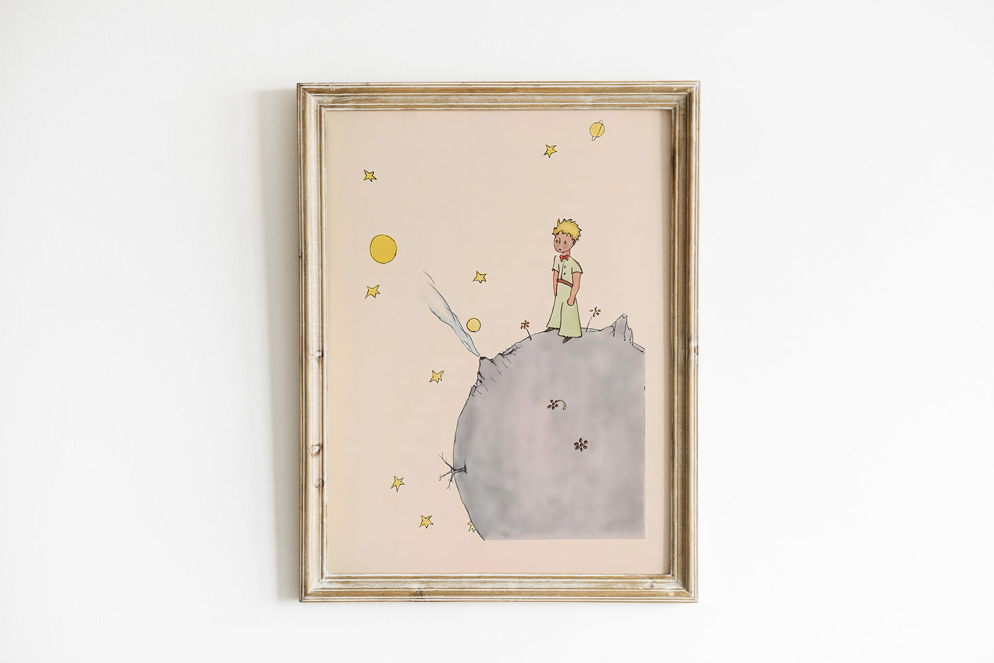 Den Lille Prinsen, retro illustration för barnrummet.