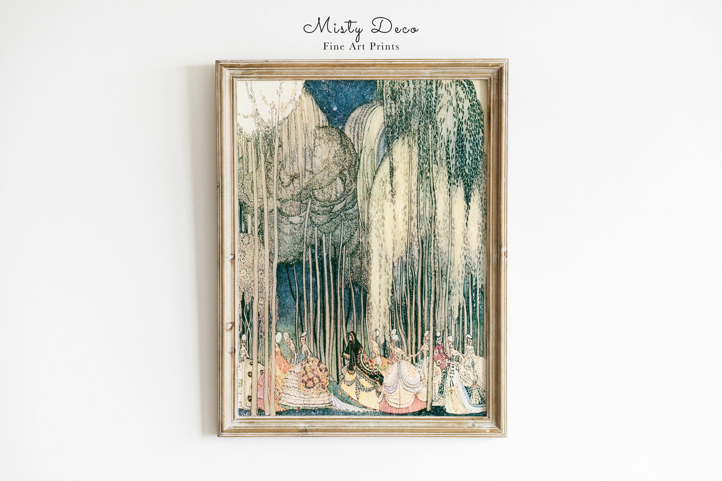 Vintage poster, prinsessor i magisk trädgård av Kay Nielsen.