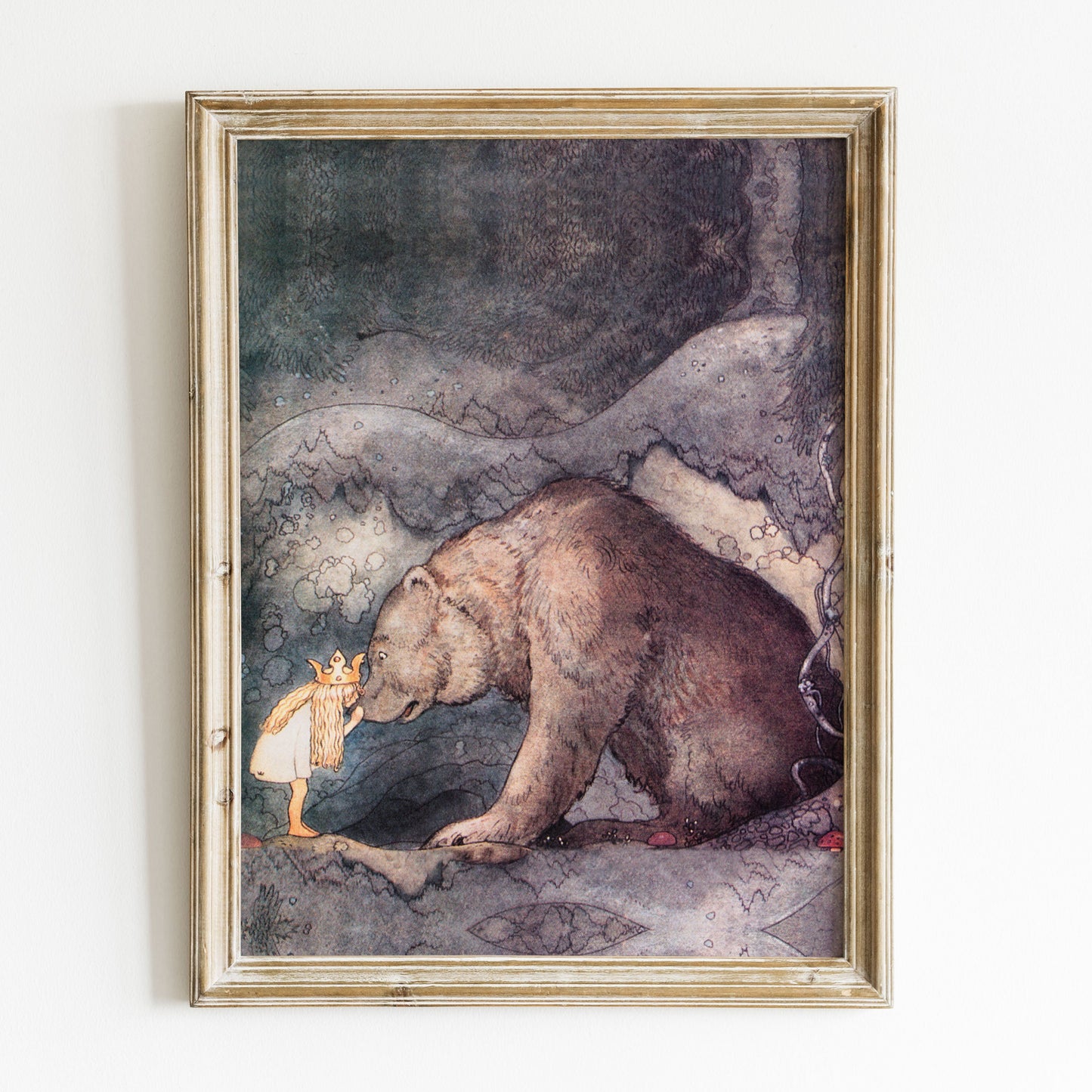 Klassisk John Bauer poster, stackars lilla Basse.