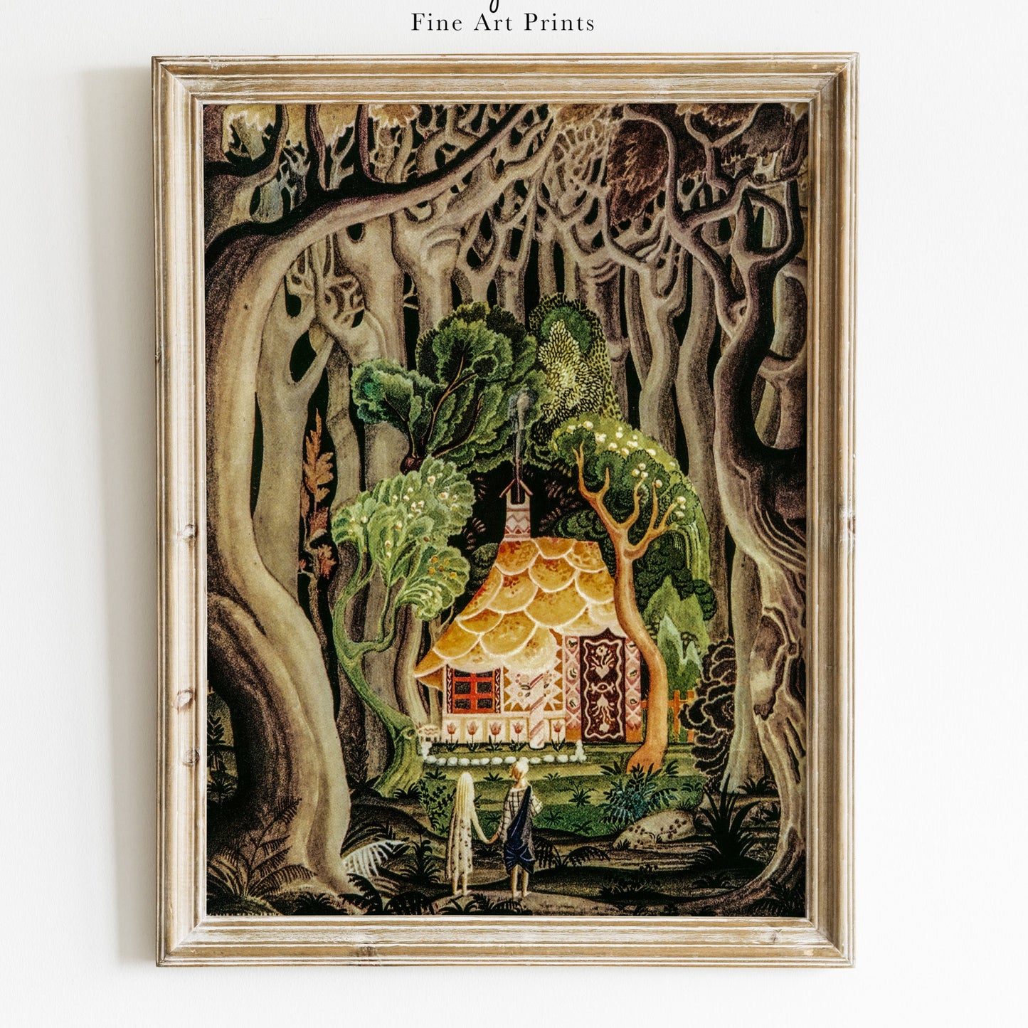 Vintage poster för barnrummet, Hans och Greta av Kay Nielsen.