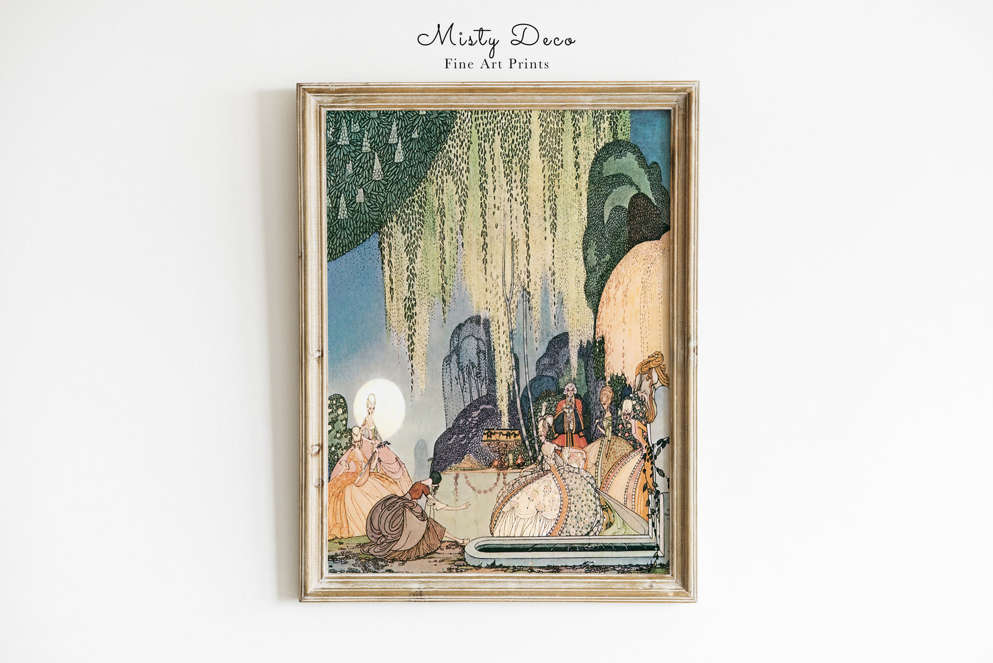 Vintage poster, prinsessor i magisk trädgård av Kay Nielsen.