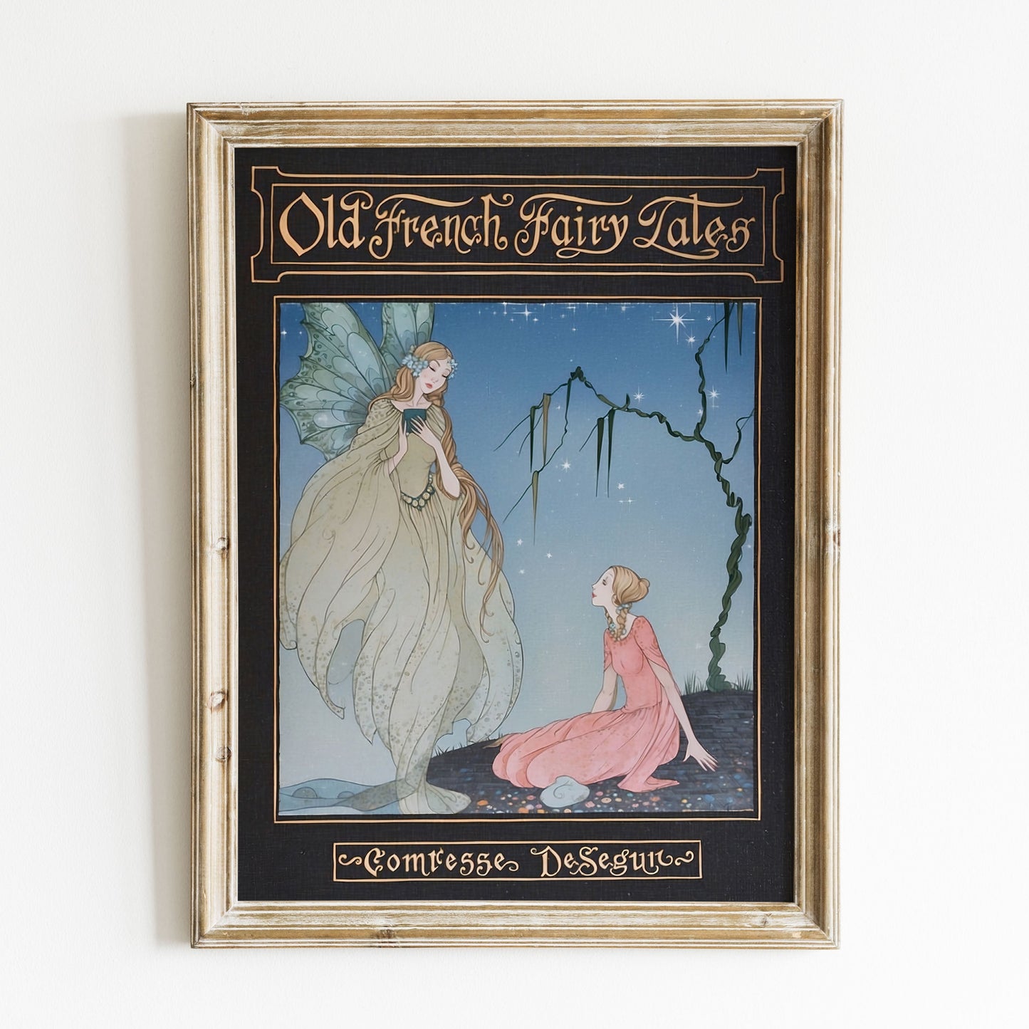 Poster, vintage bokomslag, old french fairy tales.