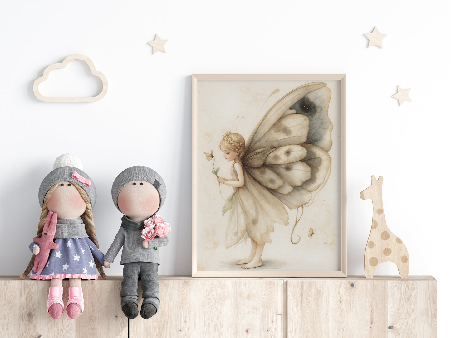 Poster, illustration av liten älva.