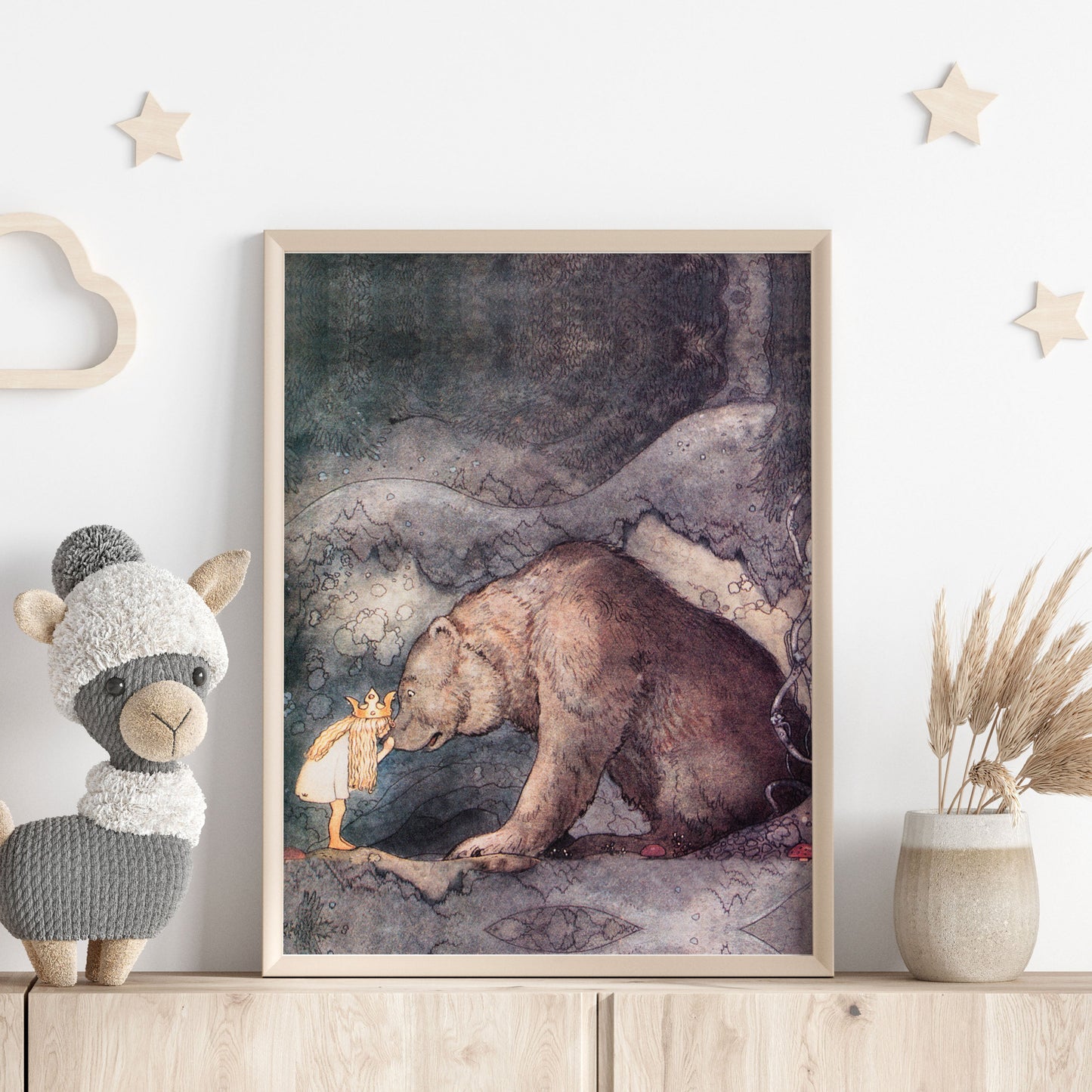 Klassisk John Bauer poster, stackars lilla Basse.