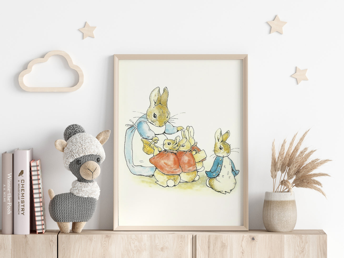 Retro Beatrix Potter illustration.