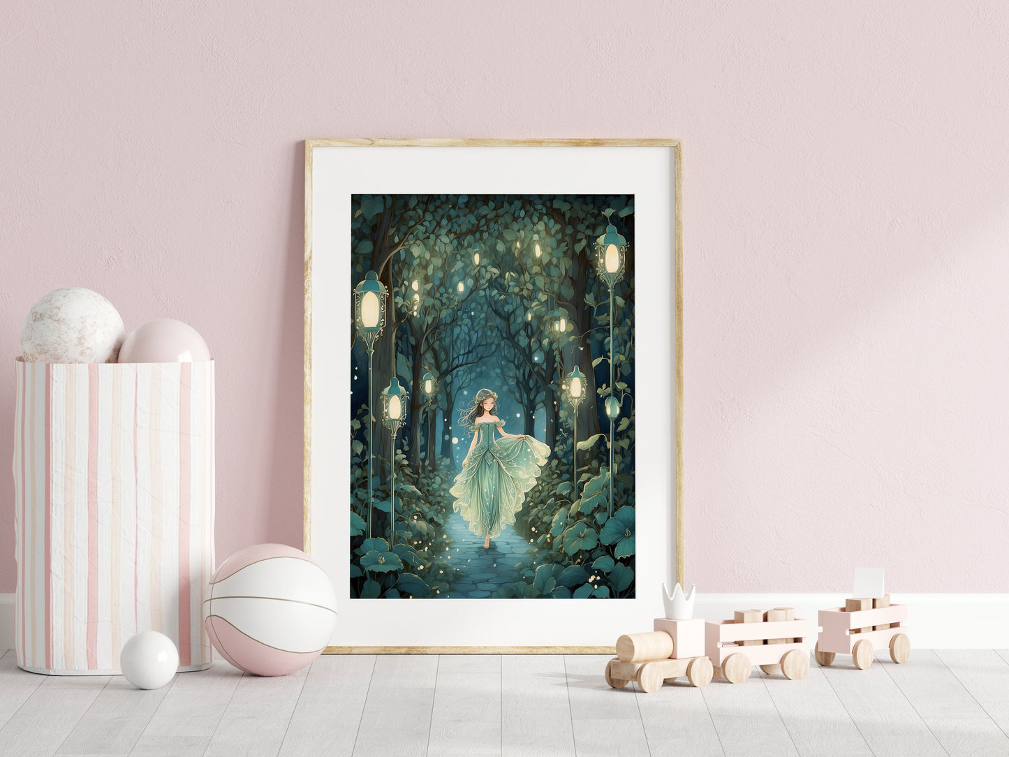 Poster, prinsessa i magsik spirituell skog.