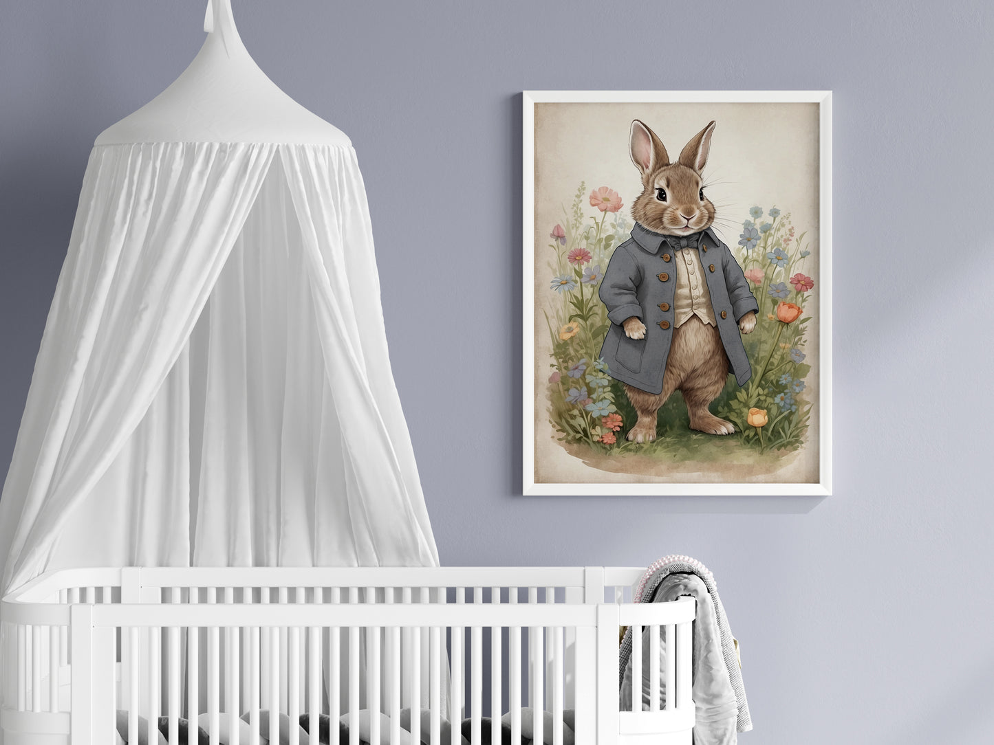 Kanin poster för barnrummet.