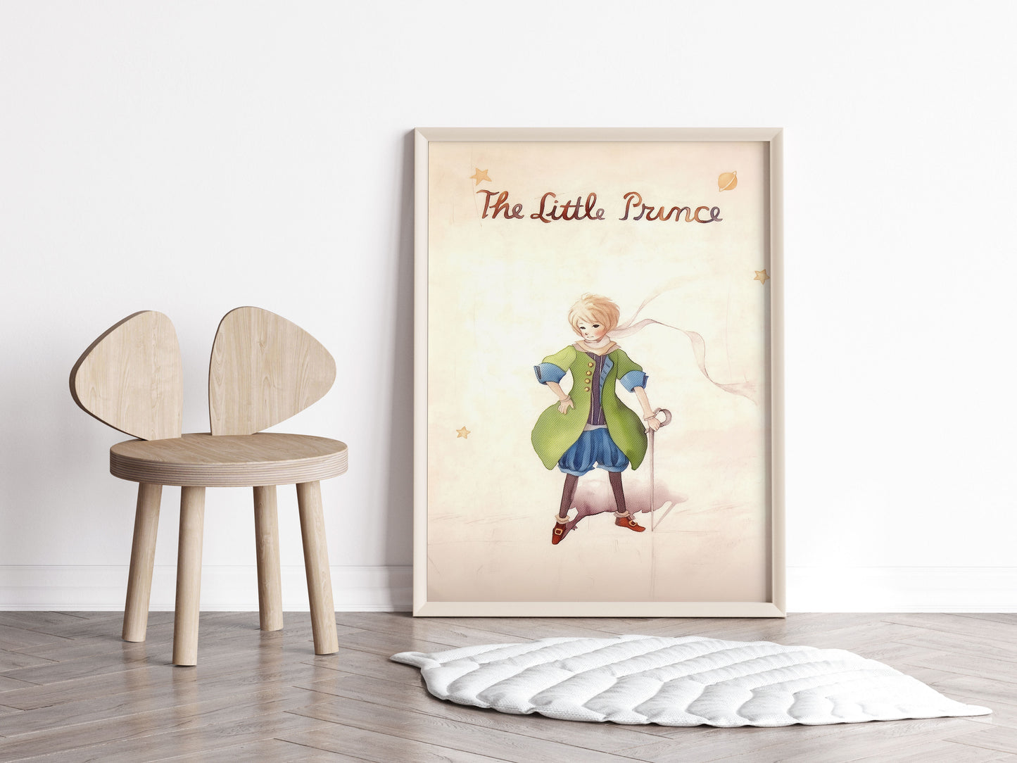 Den Lille Prinsen, retro illustration för barnrummet.