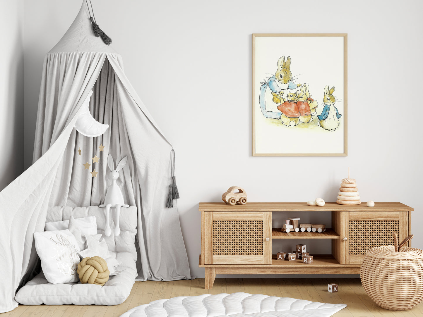 Retro Beatrix Potter illustration.