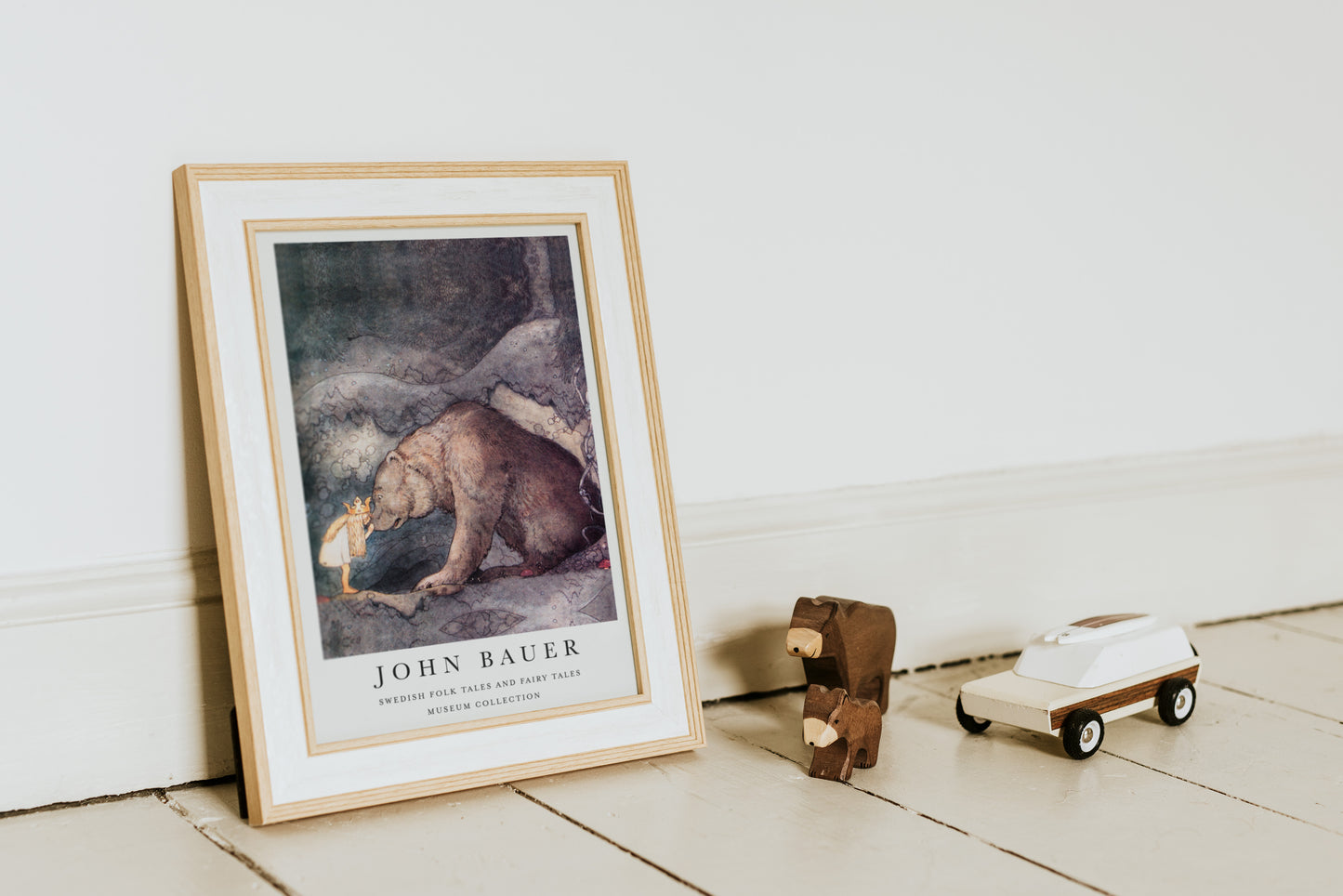 Stackars lilla Basse, utställningsposter av John Bauer.