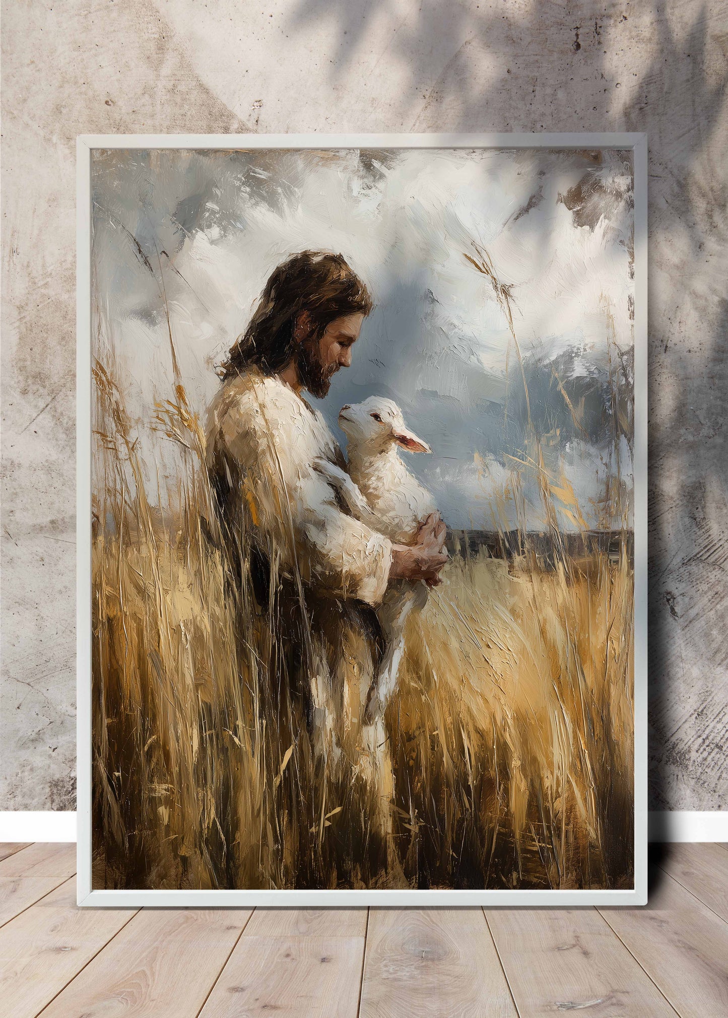 Jesus hittar det bortsprungna lammet Poster. Herren är min herde.