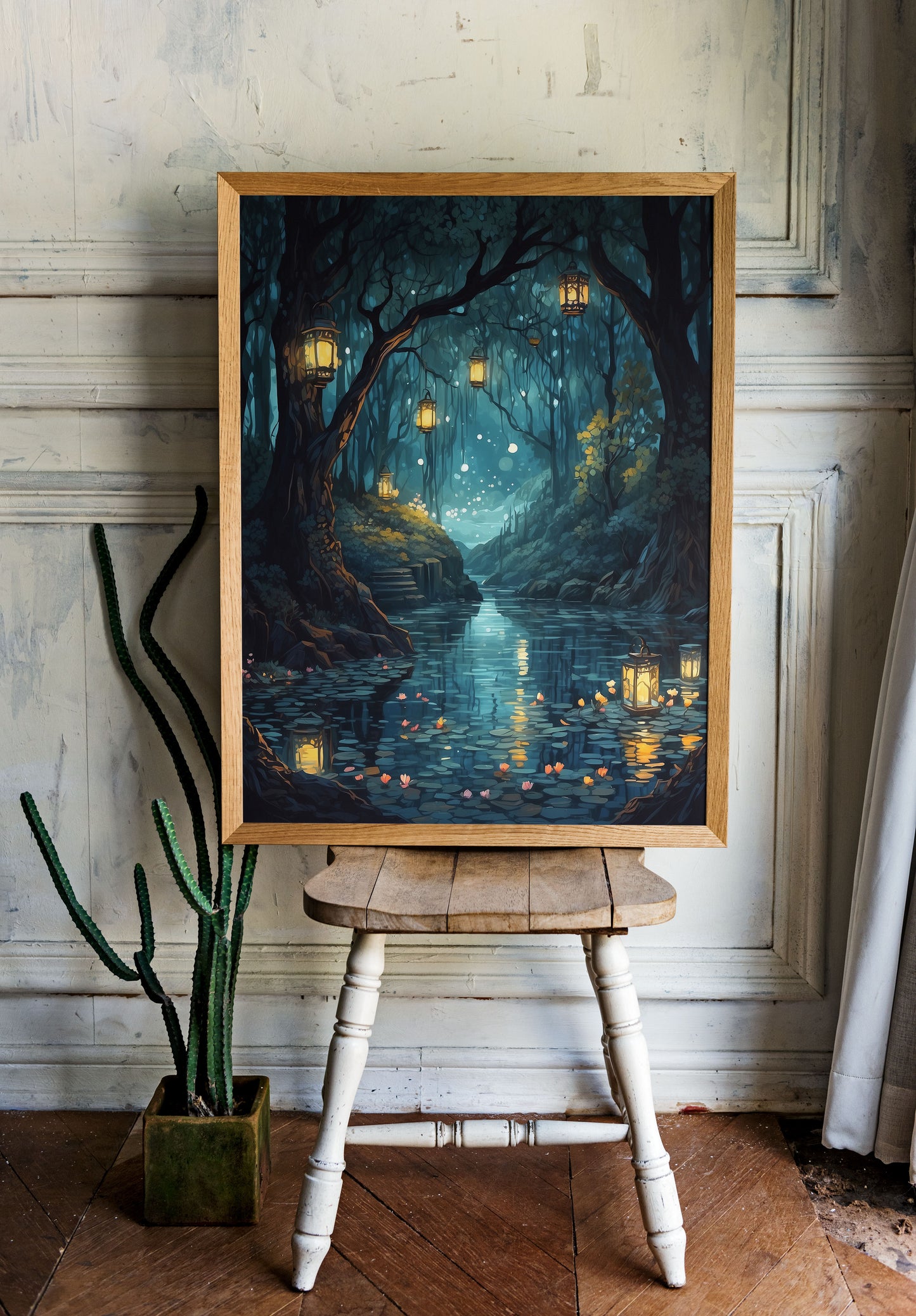 Poster, magisk spirituell skog.