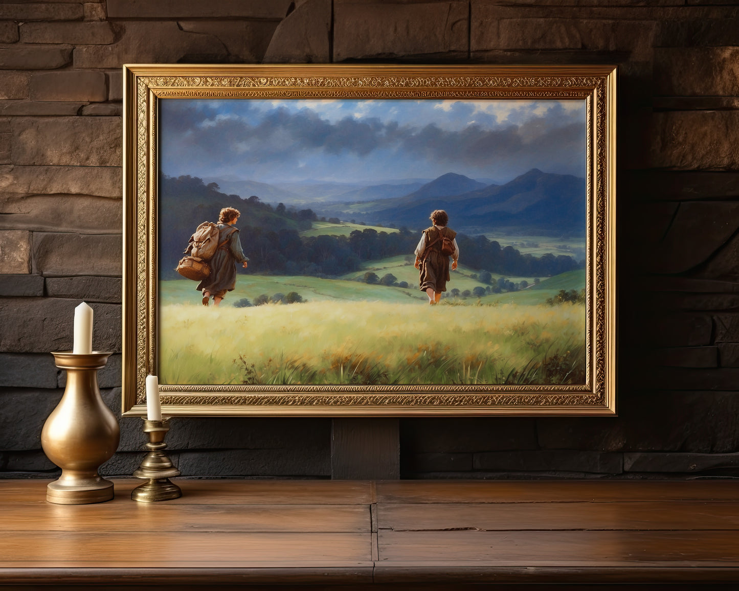 Sagan om Ringen inspirerad målning.