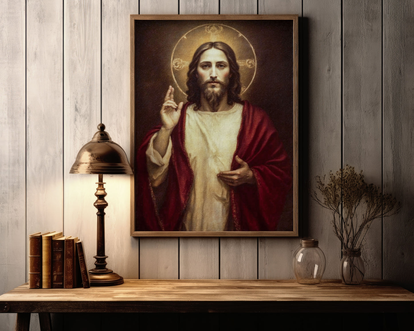 Katolskt porträtt av Jesus.