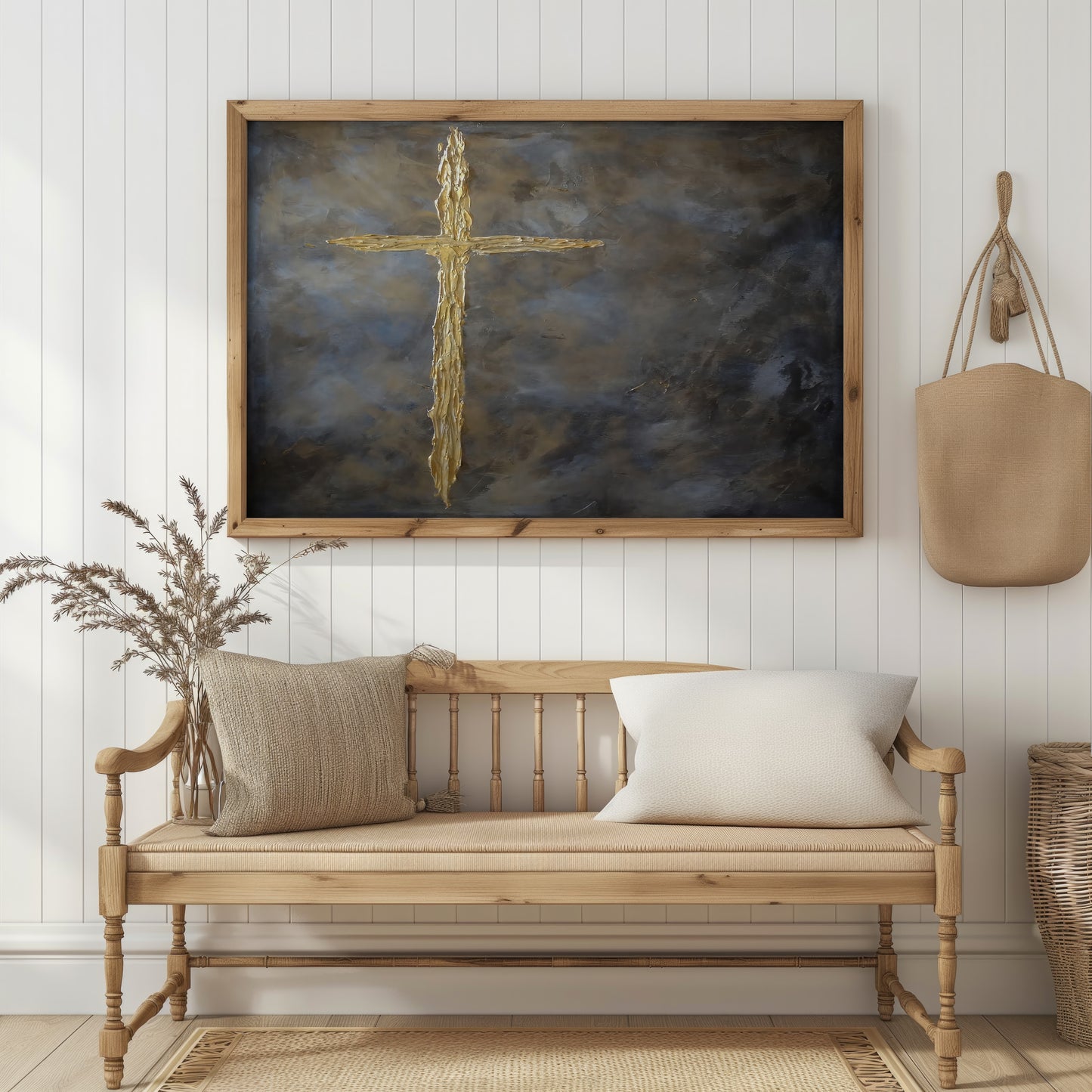 Poster, oljemålning av guldkors.
