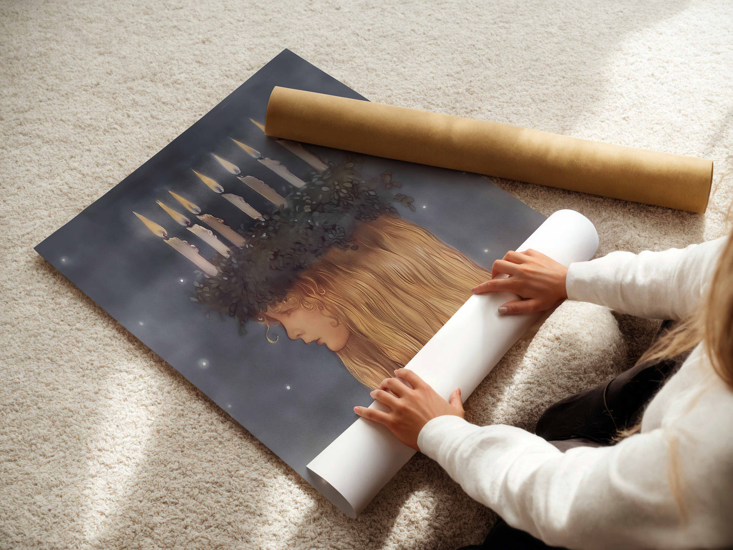 John Bauers Klassiska Lucia Poster